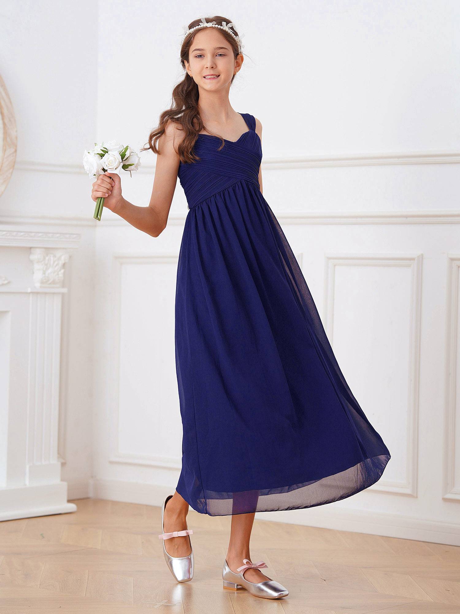 Toddler/Kids Girls Chiffon Party Maxi Dress