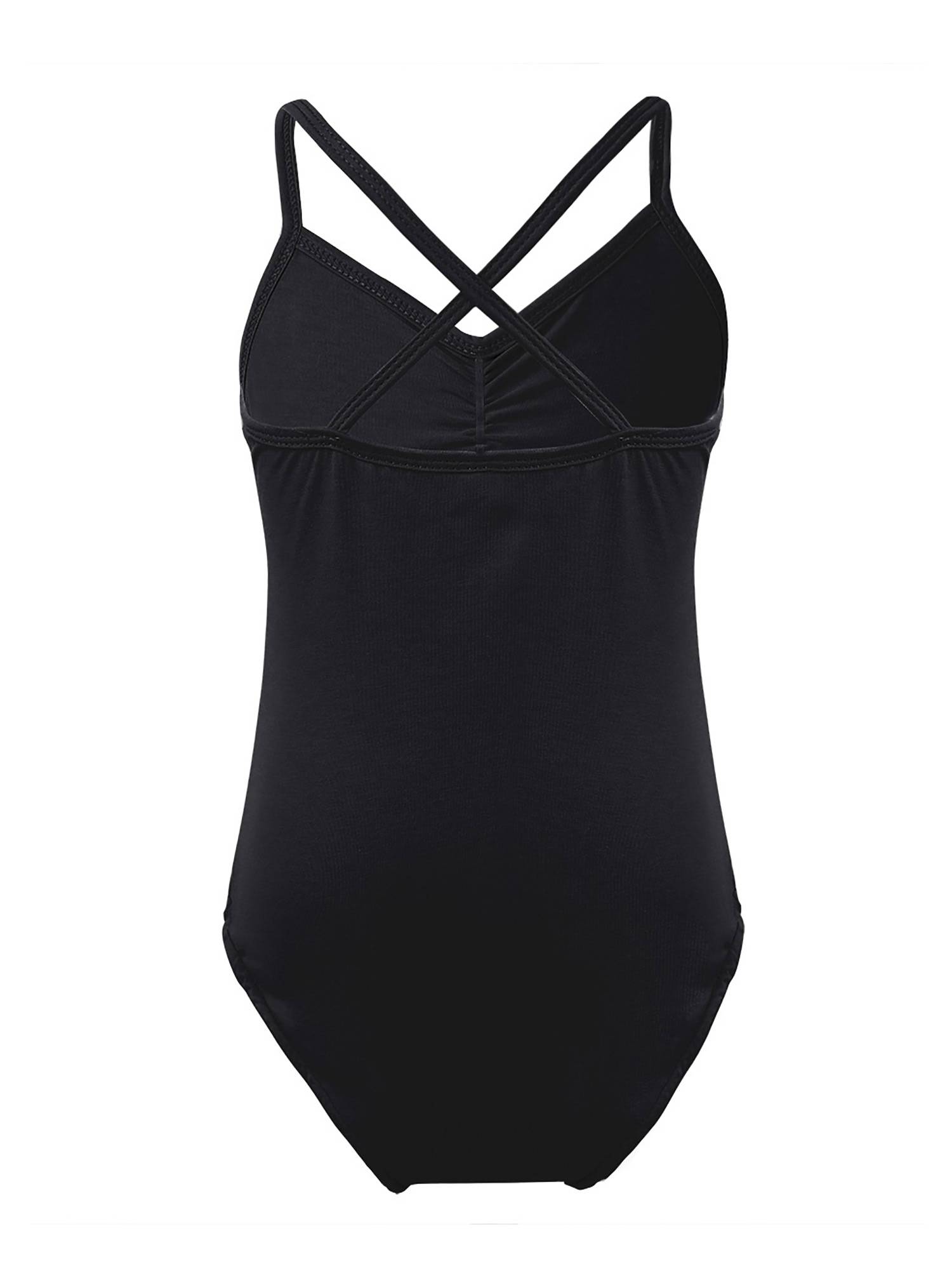 Kids Girls Spaghetti Strap Criss Cross Ballet Dance Leotard
