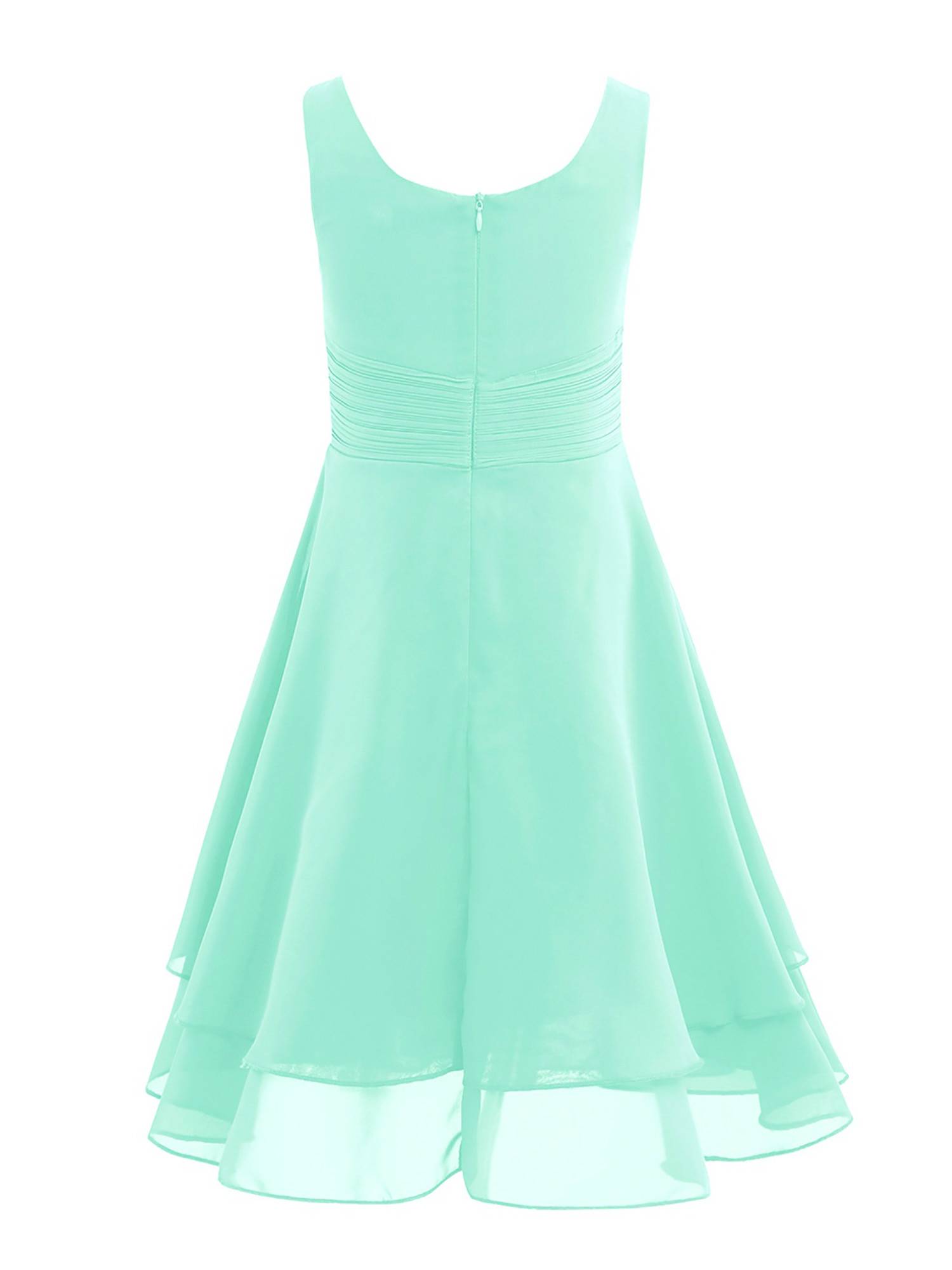 Toddler/Kids Girls Chiffon Knotted Waist Party Dress