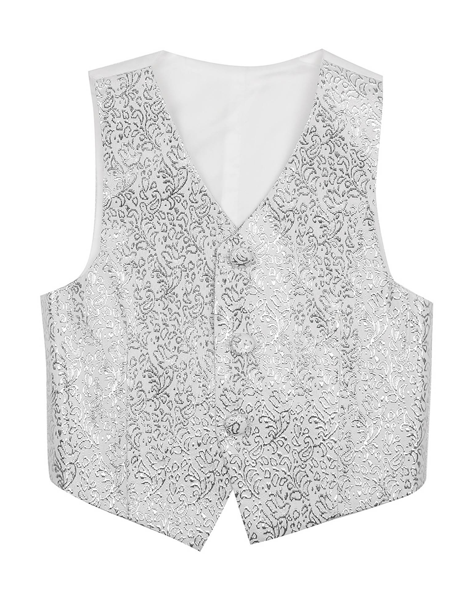 Kids Boys Sleeveless Glossy Gentleman Formal Vest