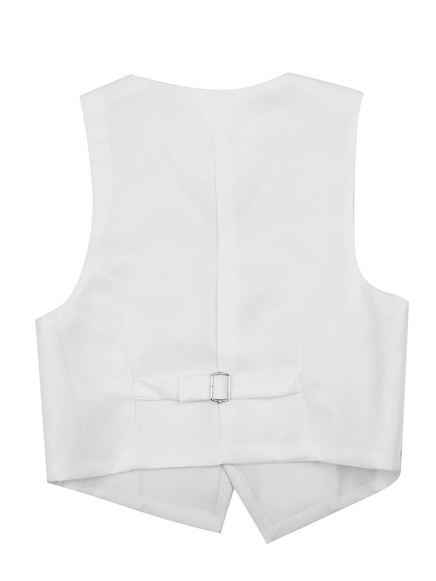 Kids Boys Sleeveless Glossy Gentleman Formal Vest
