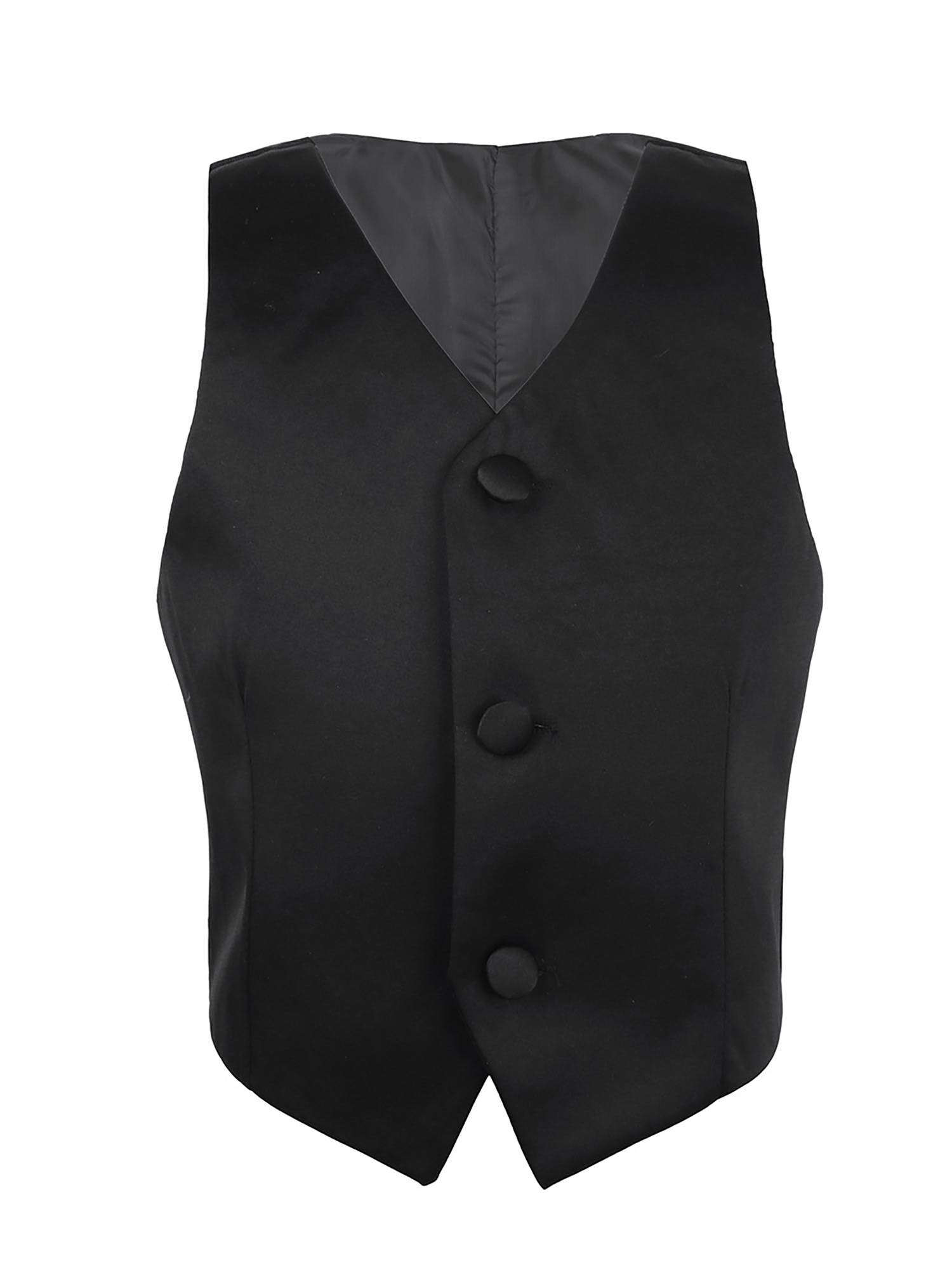 Kids Boys Sleeveless Glossy Gentleman Formal Vest