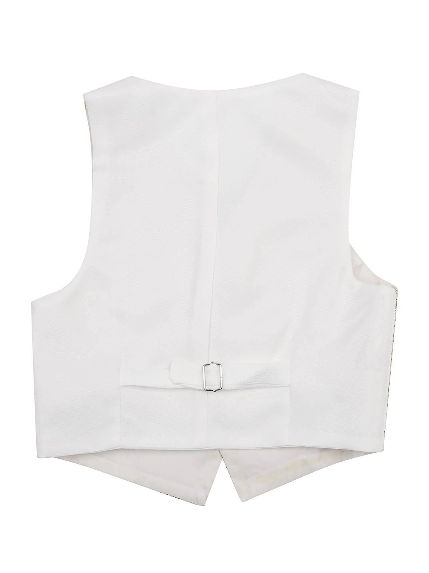 Kids Boys Sleeveless Glossy Gentleman Formal Vest