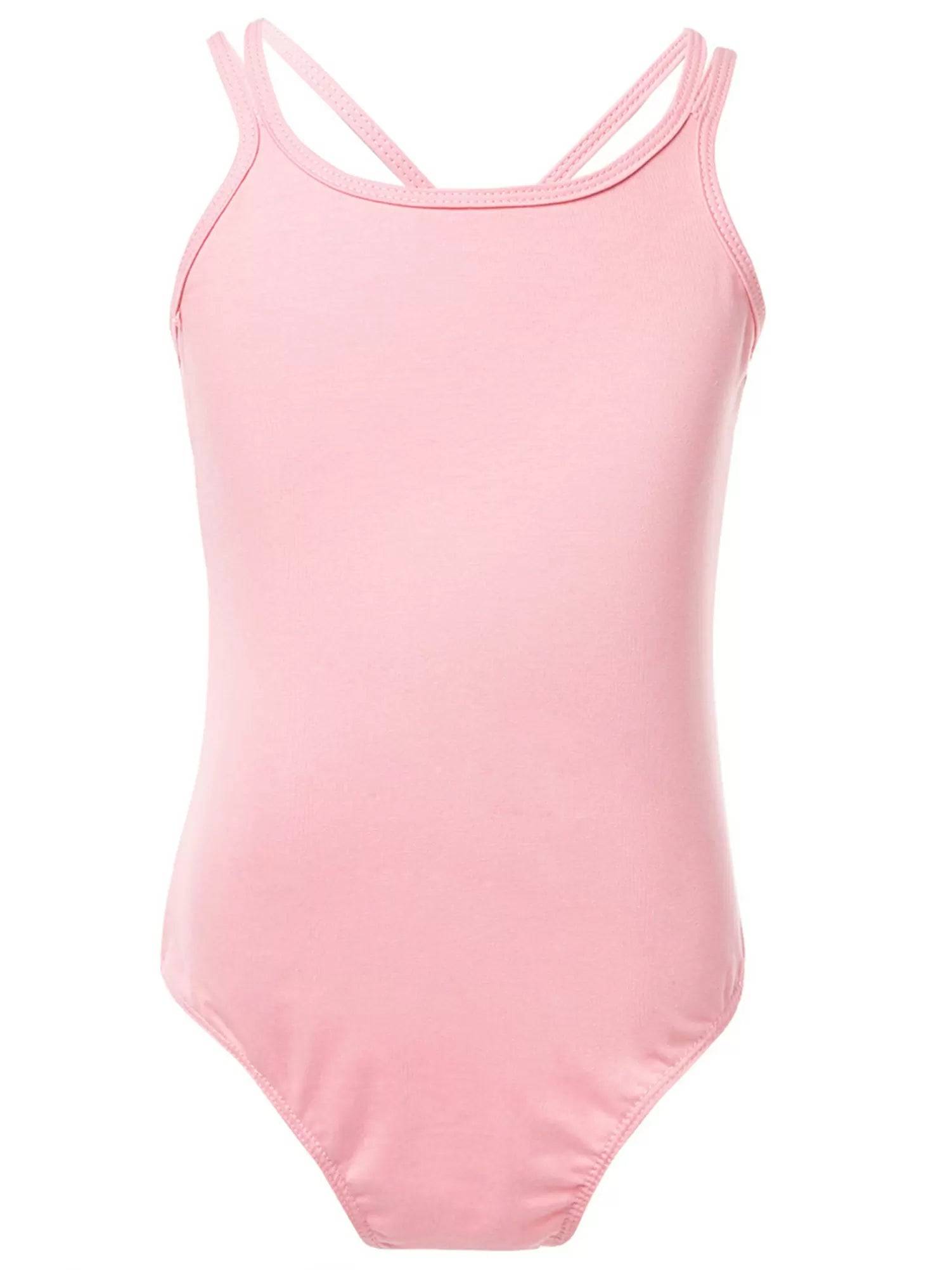 Kids Girls Sleeveless Crisscross Back Gymnastics Dance Leotard