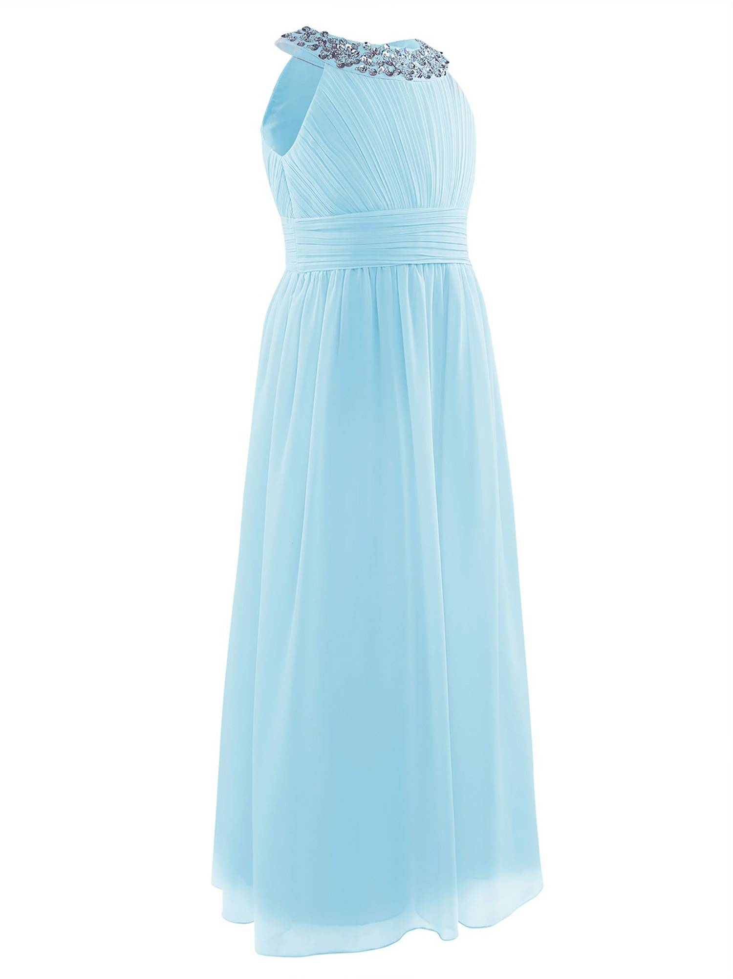 Toddler/Kids Girls Sequin Chiffon Maxi Party Dress