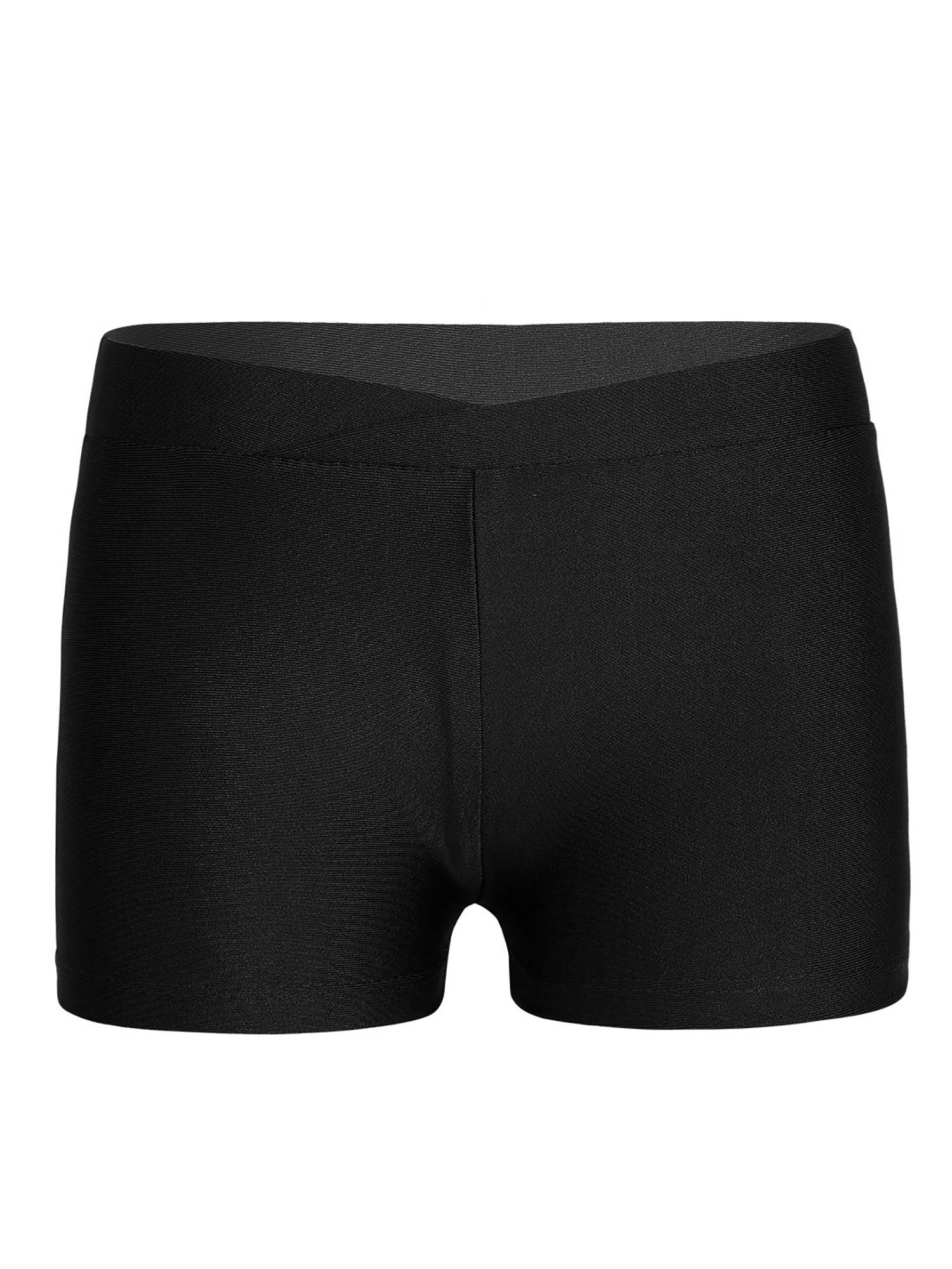 Kids Girls V-front Waistband Slim Fit Sports Shorts