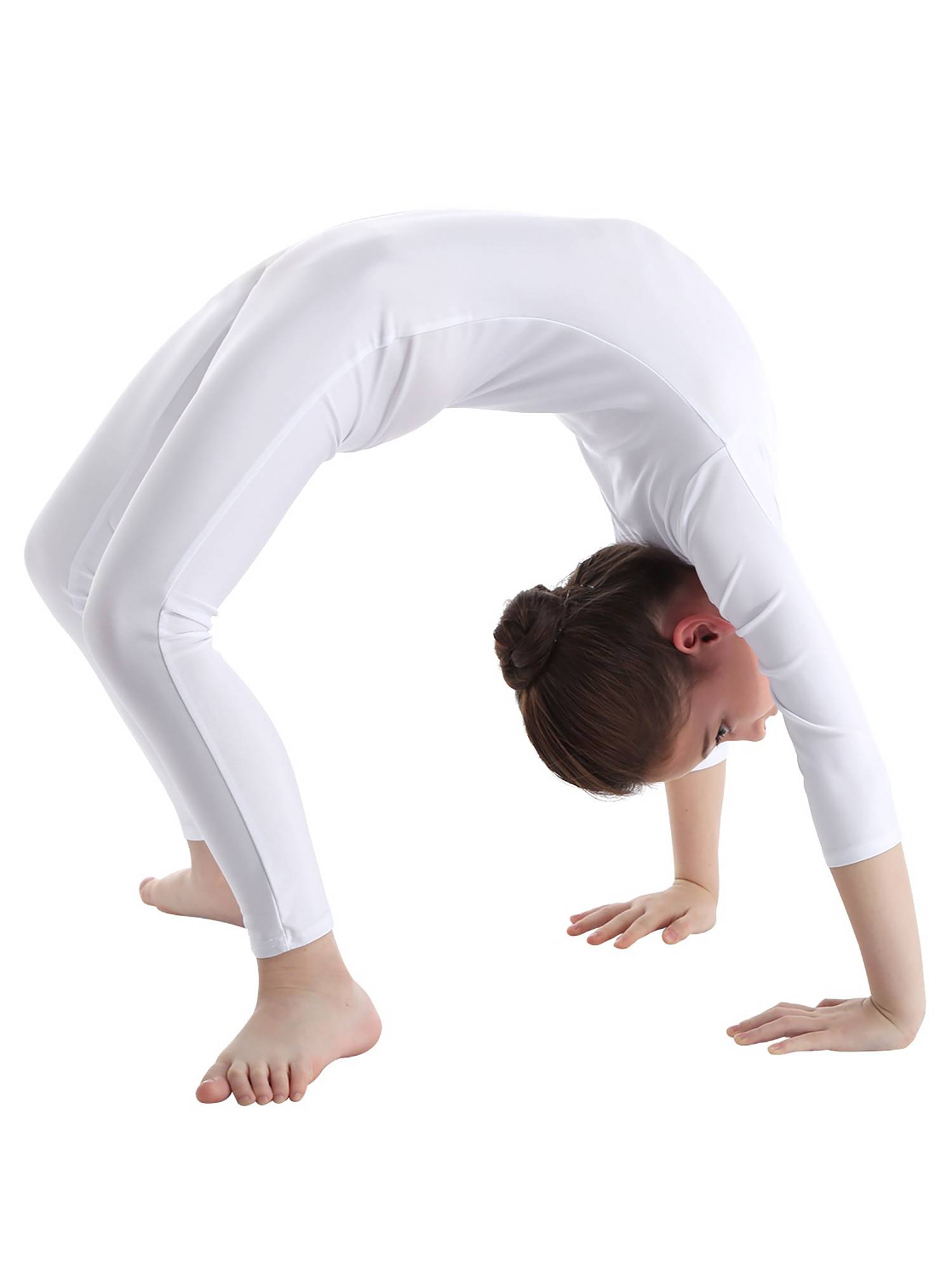 Kids Girls Long Sleeves Gymnastics Unitard Dancewear