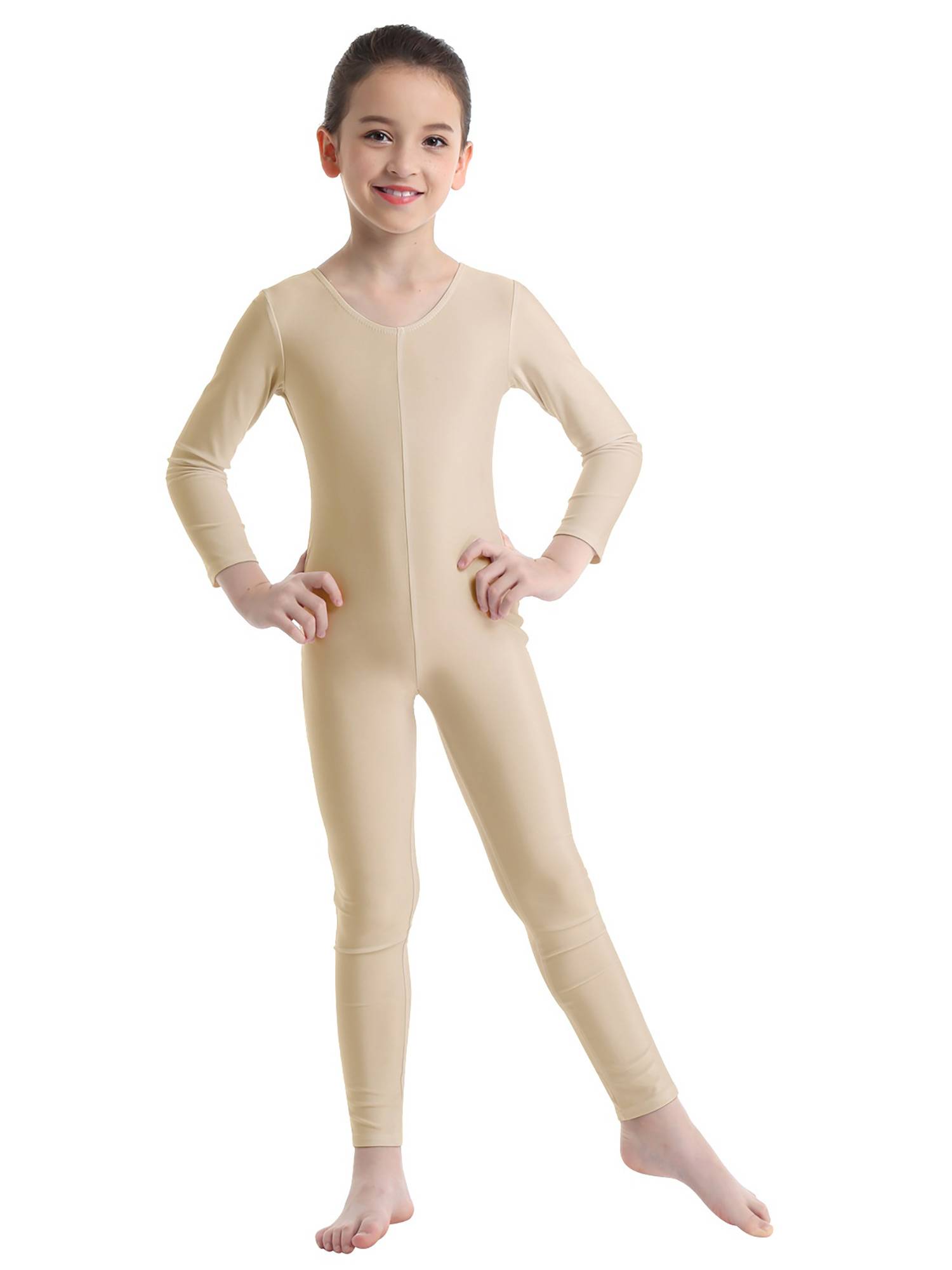 Kids Girls Long Sleeves Gymnastics Unitard Dancewear
