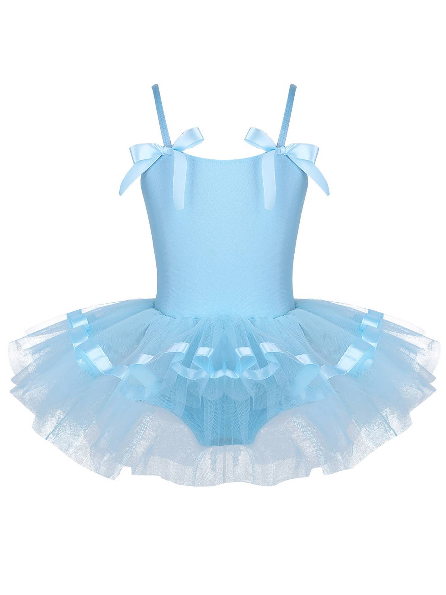 Toddler Girls Spaghetti Straps Ballet Dance Leotard Tutu Dress