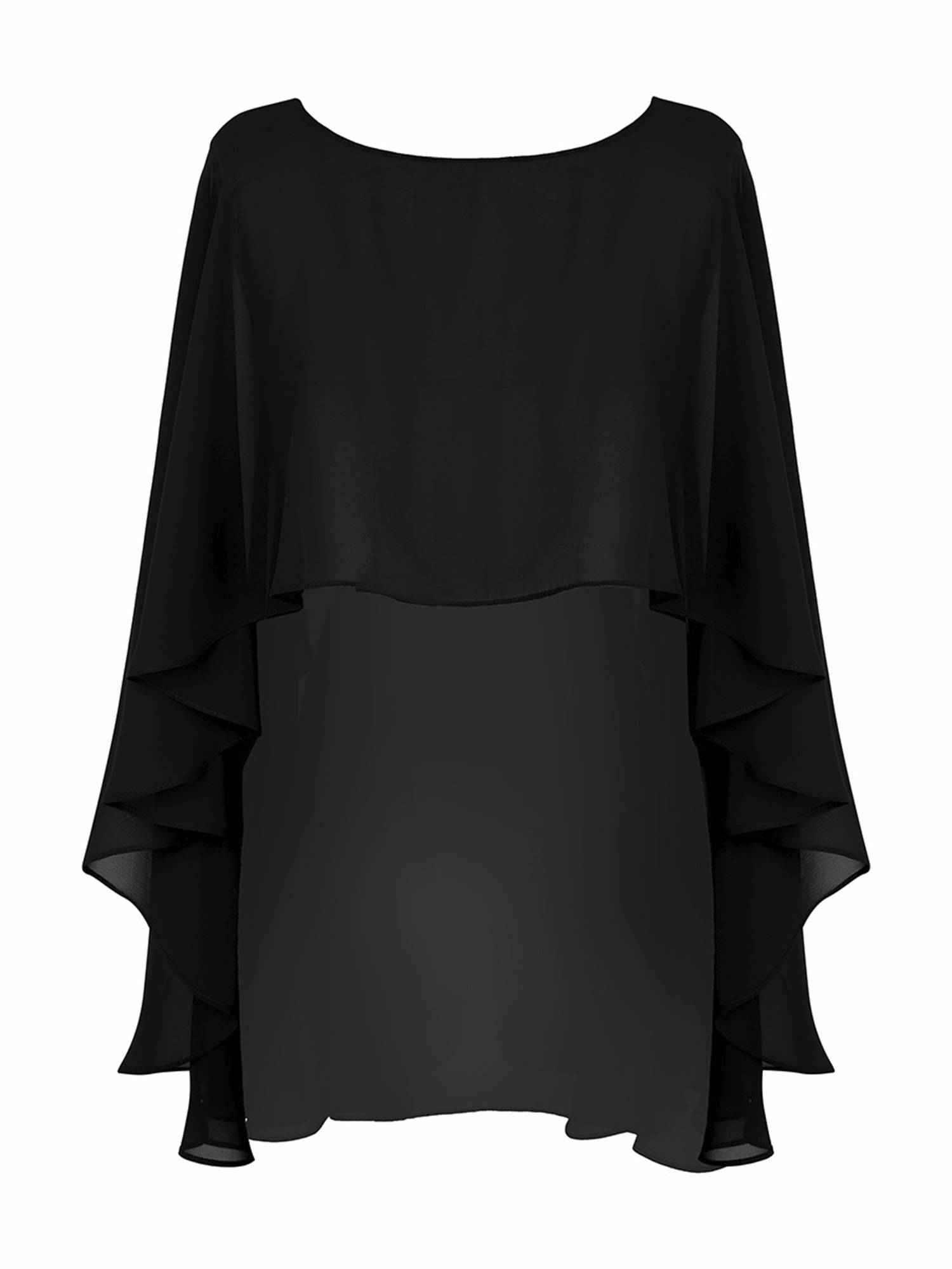 Women Chiffon High Low Shawl Wedding Capes Shrug