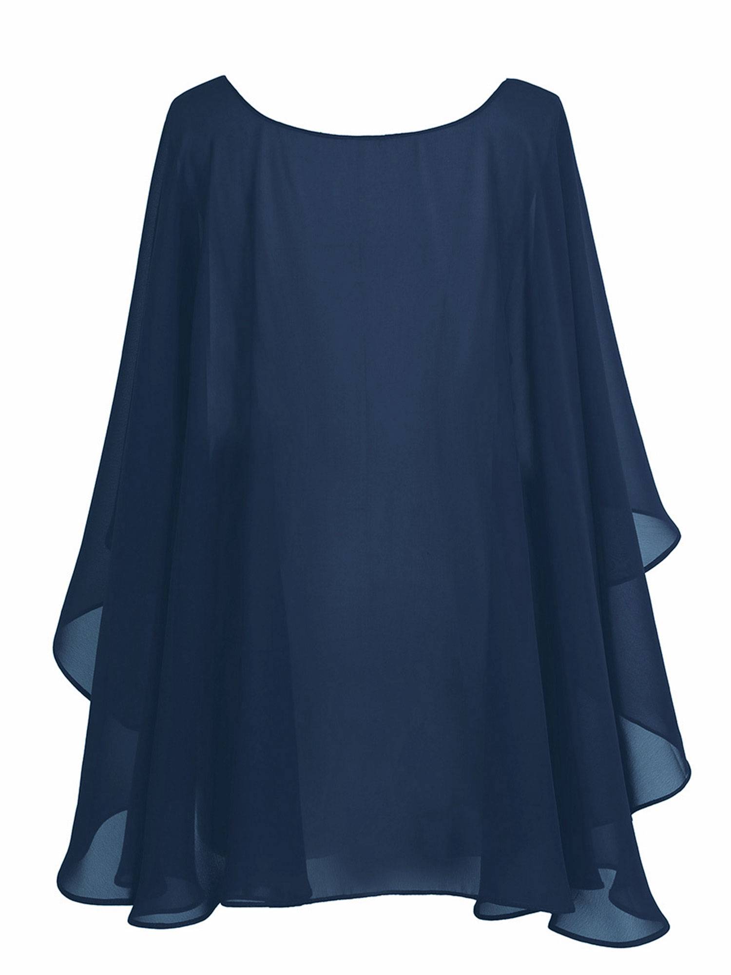 Women Chiffon High Low Shawl Wedding Capes Shrug