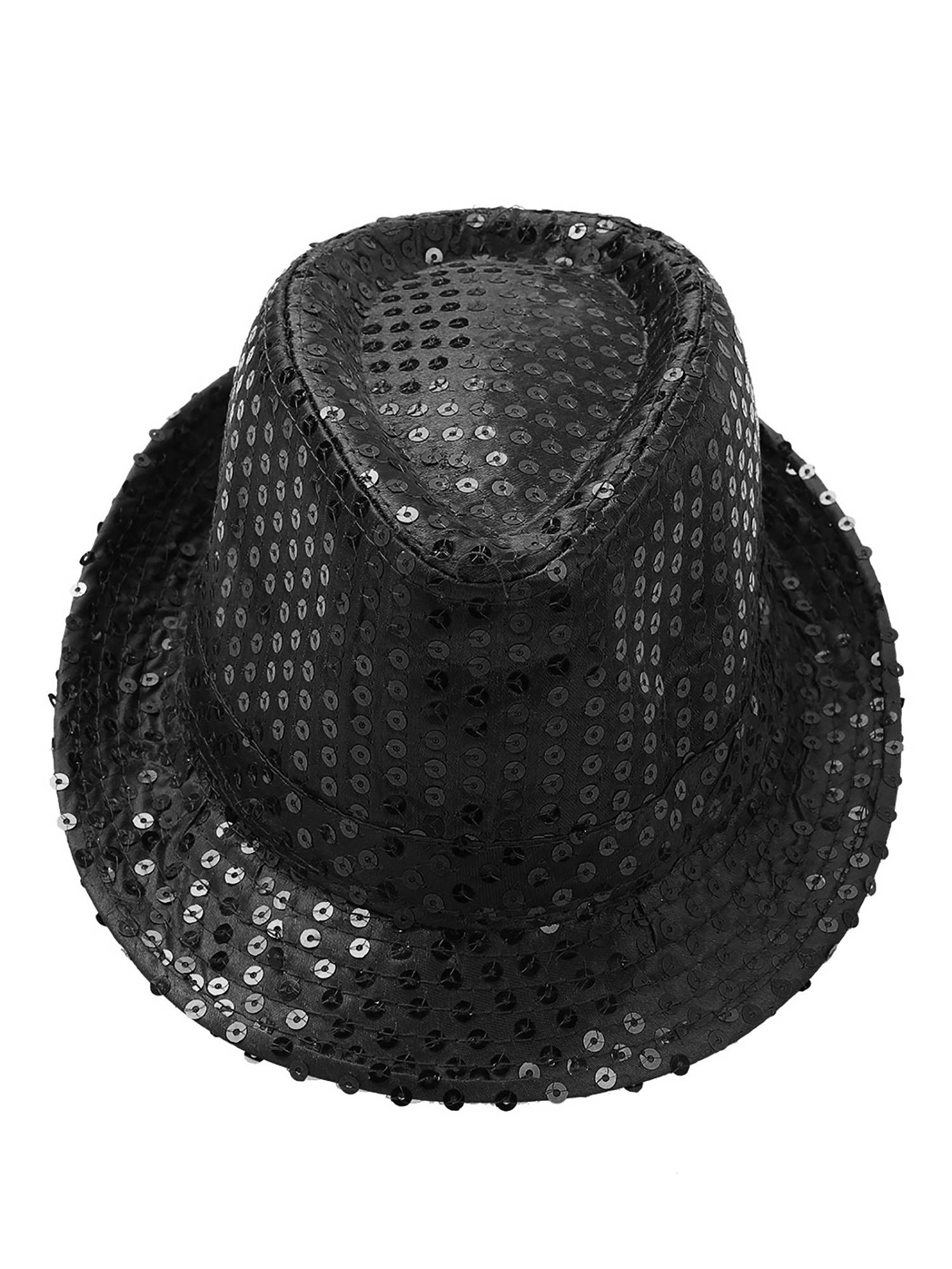 Kids Solid Sequins Fedora Hat for Party
