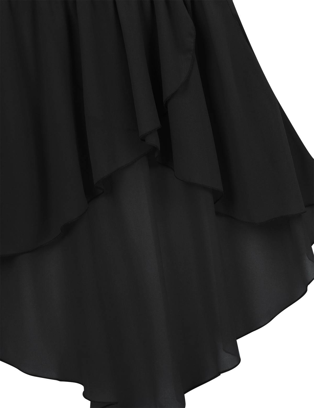 Kids Girls High-Low Chiffon Jazz Dance Studio Practice Skirt