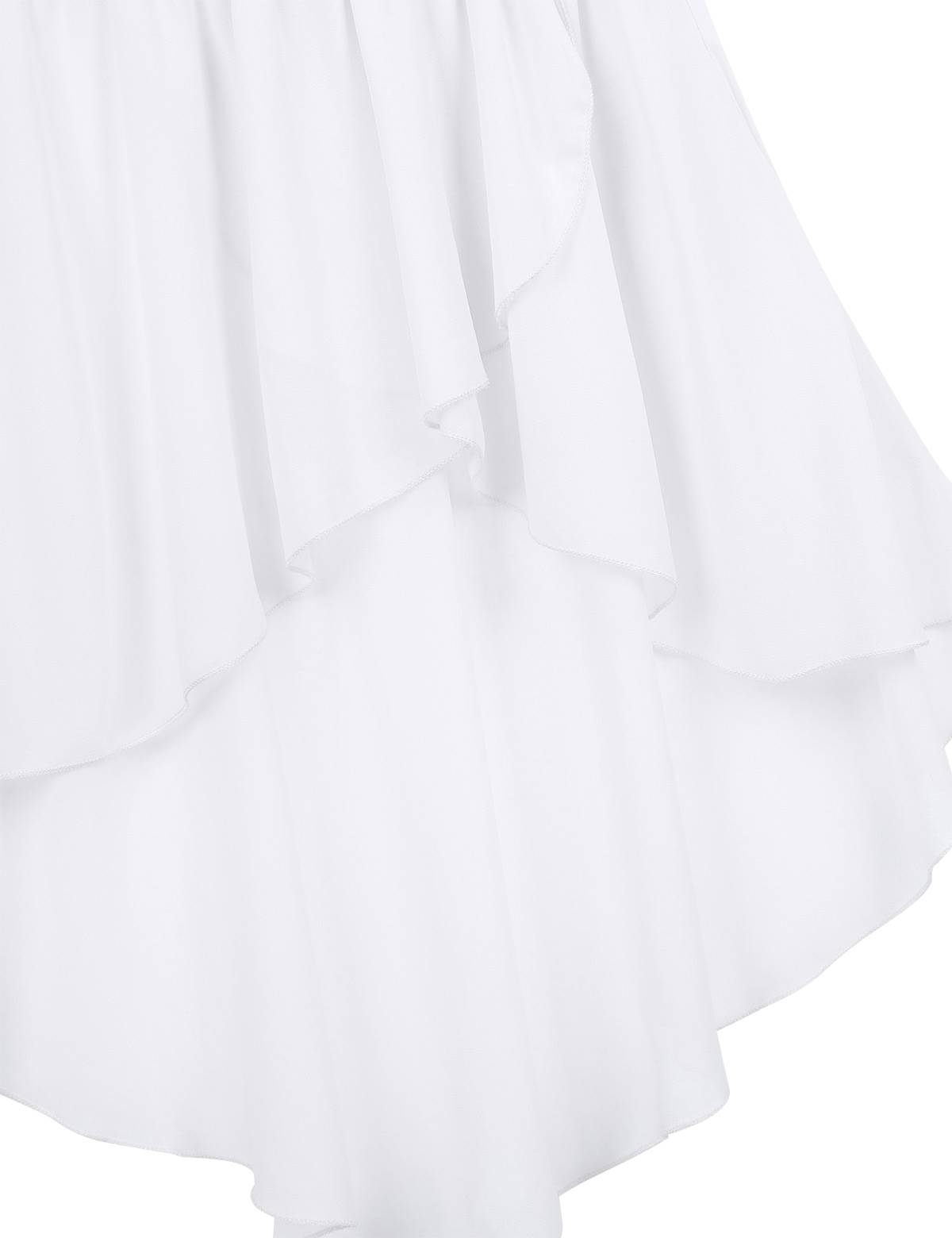 Kids Girls High-Low Chiffon Jazz Dance Studio Practice Skirt