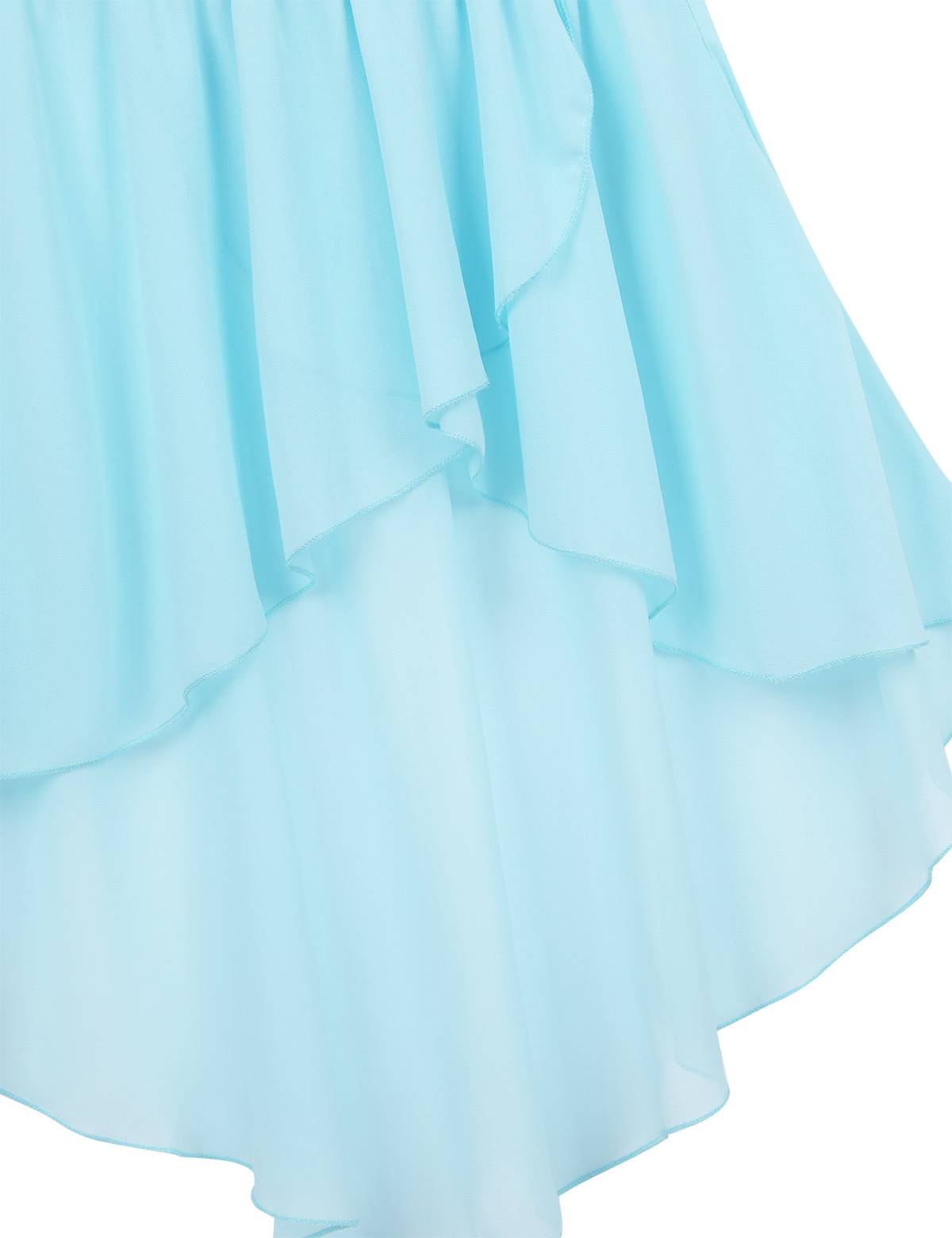 Kids Girls High-Low Chiffon Jazz Dance Studio Practice Skirt