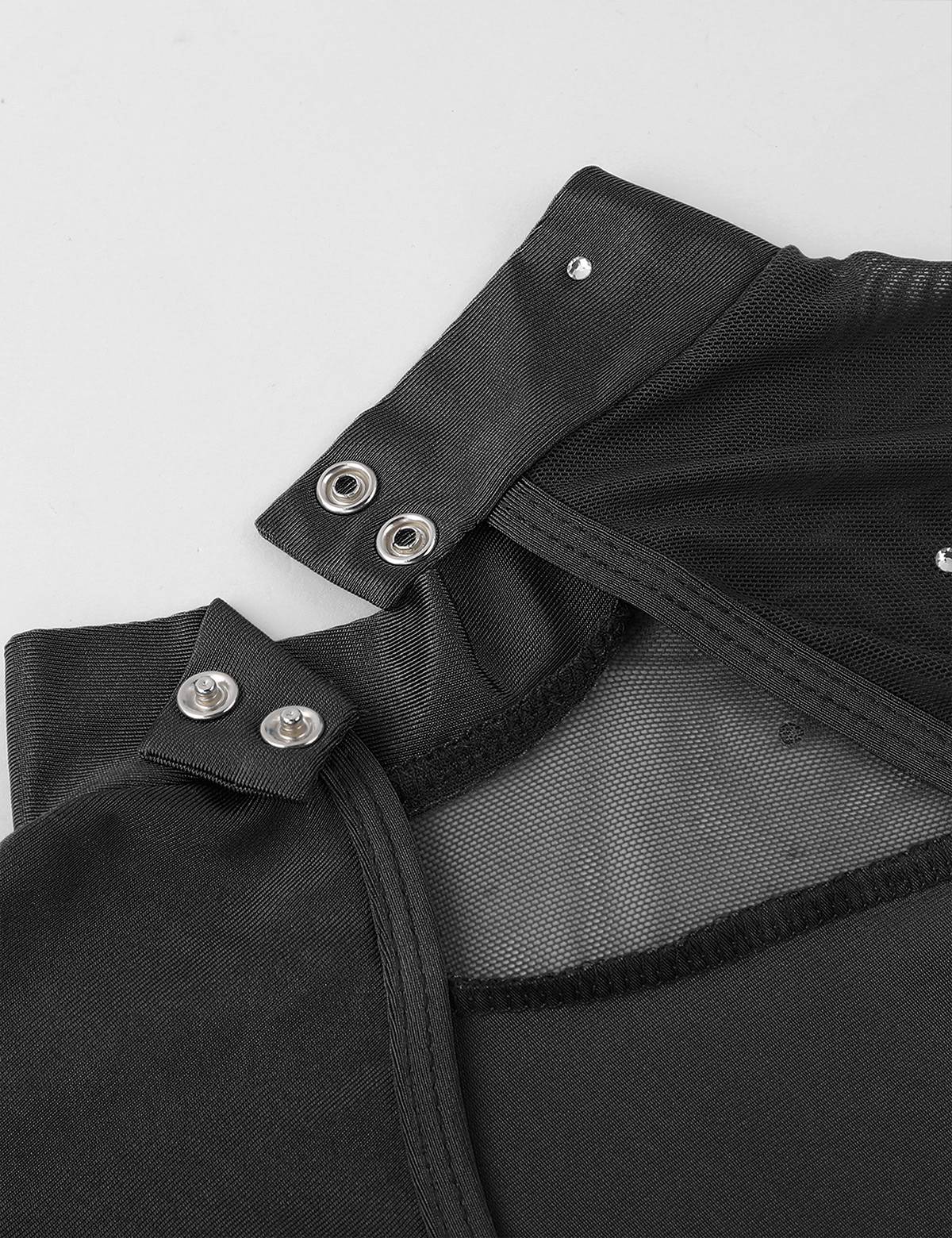 Kids Girls Long Sleeves Tulle Ice Skating Roller Skating Leotard Dress