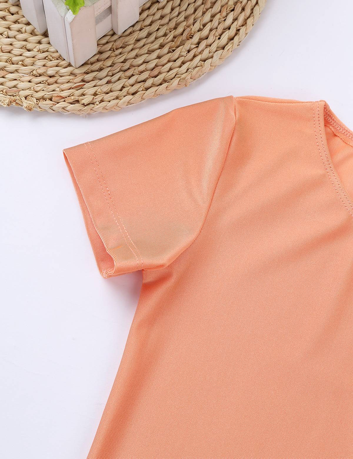 Kids Boys Girls Short Sleeves Solid Color Stretchy Gymnastics Unitard