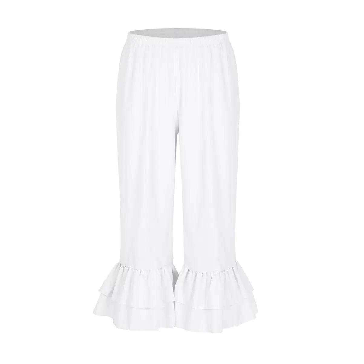 Women Retro Vintage Ruffles Pantaloons Bloomers