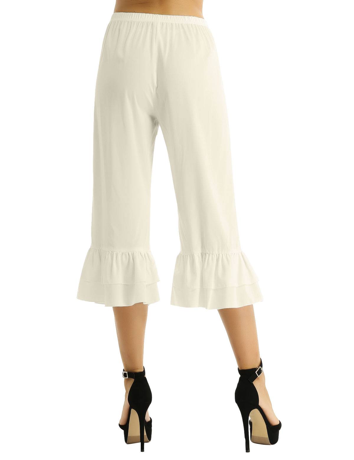 Women Retro Vintage Ruffles Pantaloons Bloomers