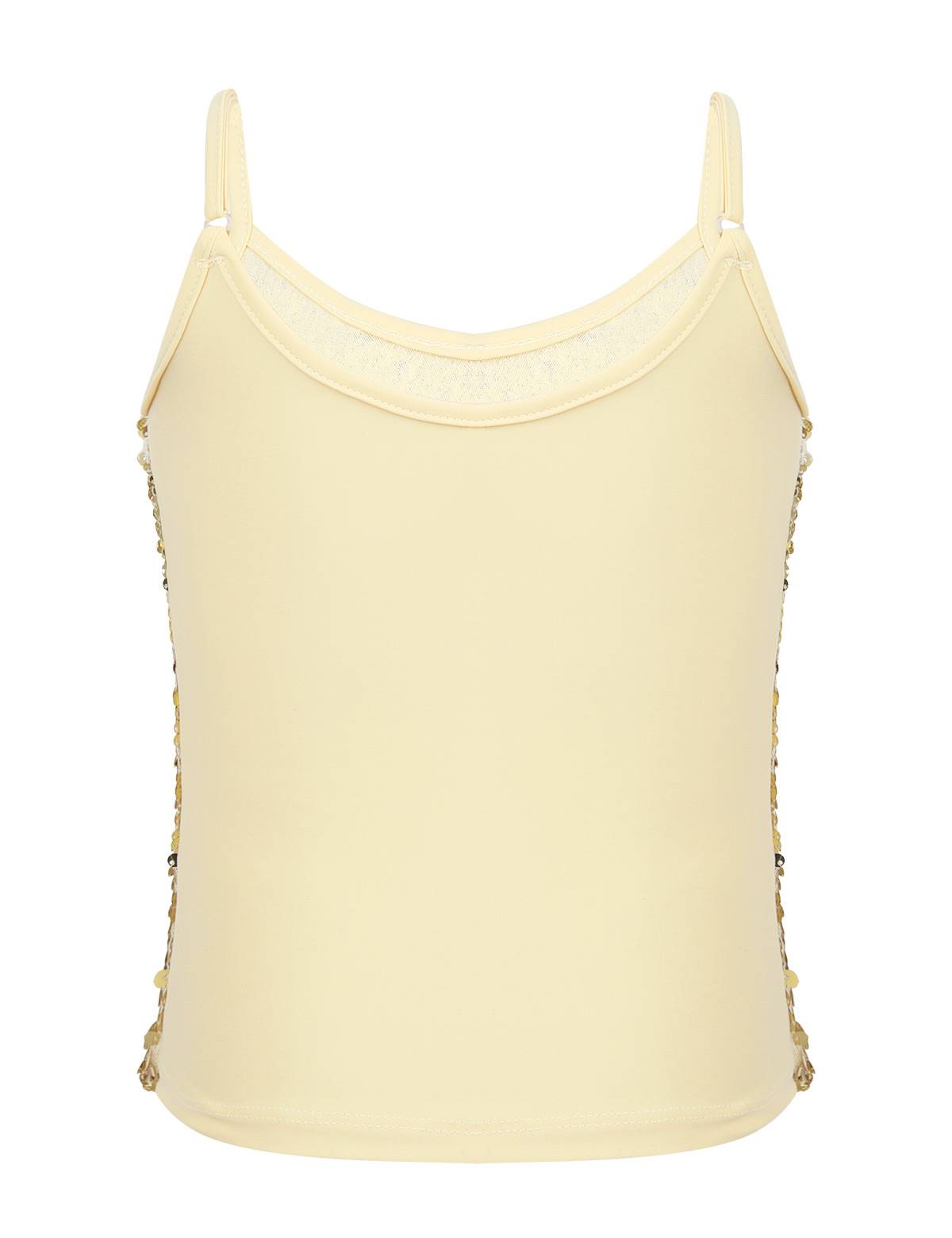 Kids Girls Sequined Jazz Dance Tank Top
