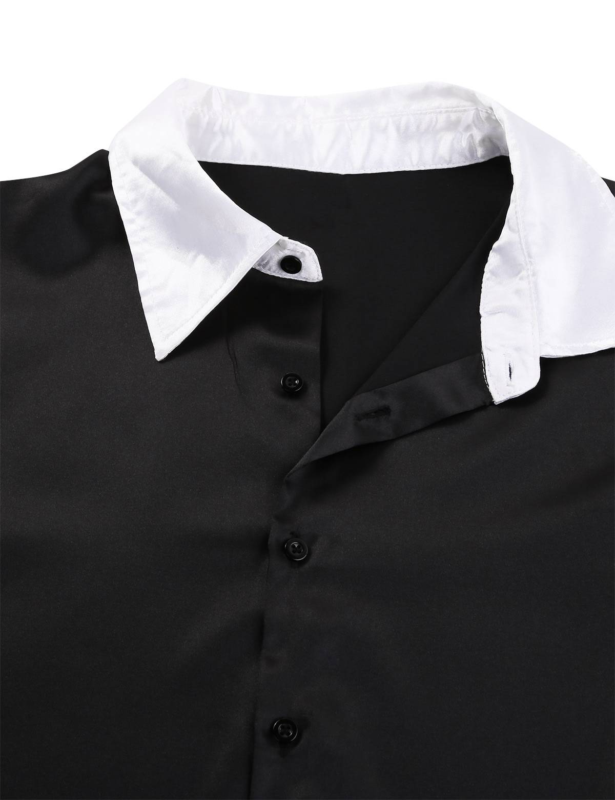 Men Puff Sleeve Dress with Apron and Headband Sissy Maid Cosplay Costumes