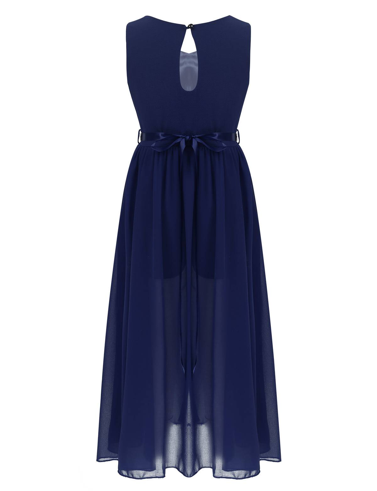 Kids Girls Sleeveless V Neck Short Jumpsuit Romper Maxi Party Dress