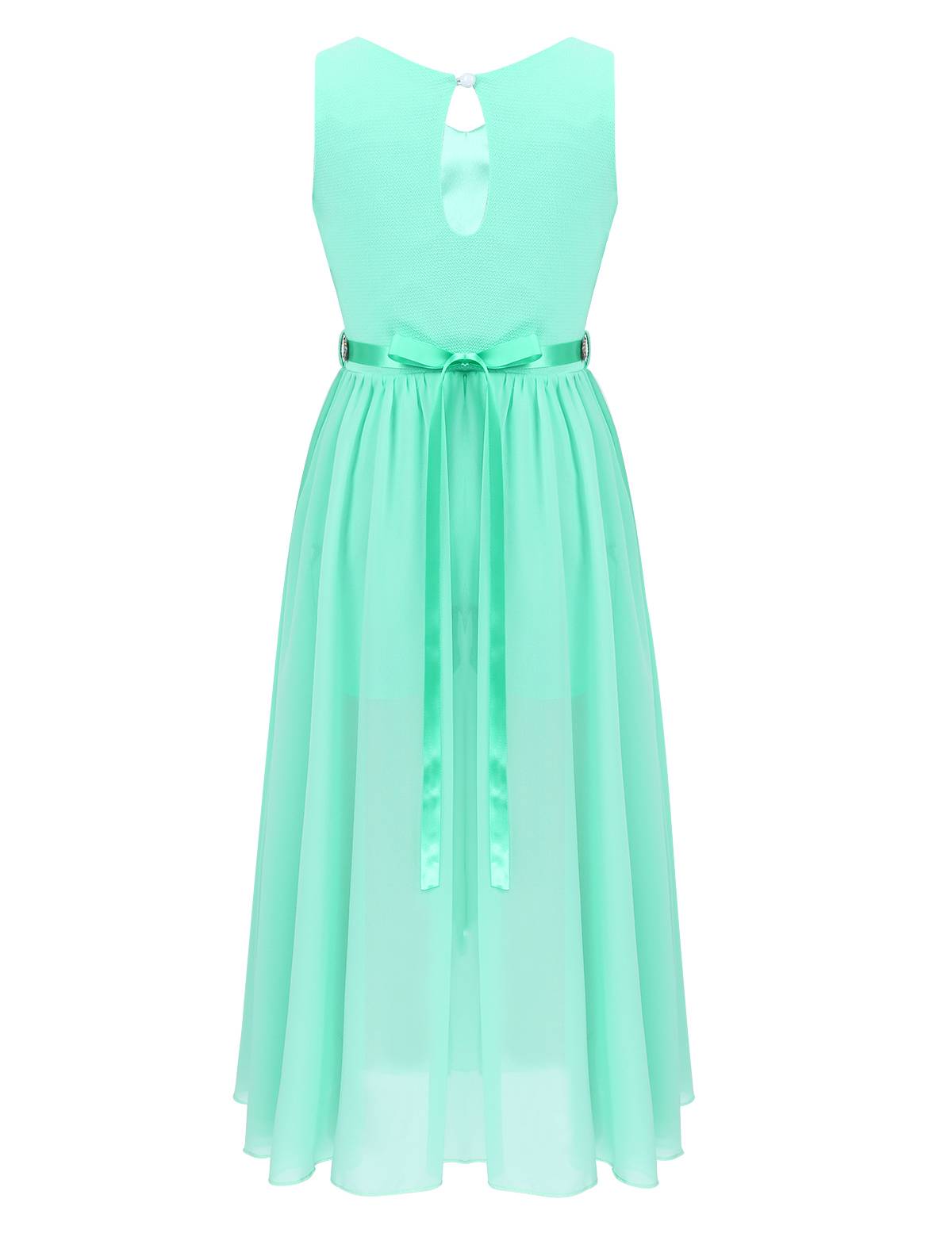 Kids Girls Sleeveless V Neck Short Jumpsuit Romper Maxi Party Dress