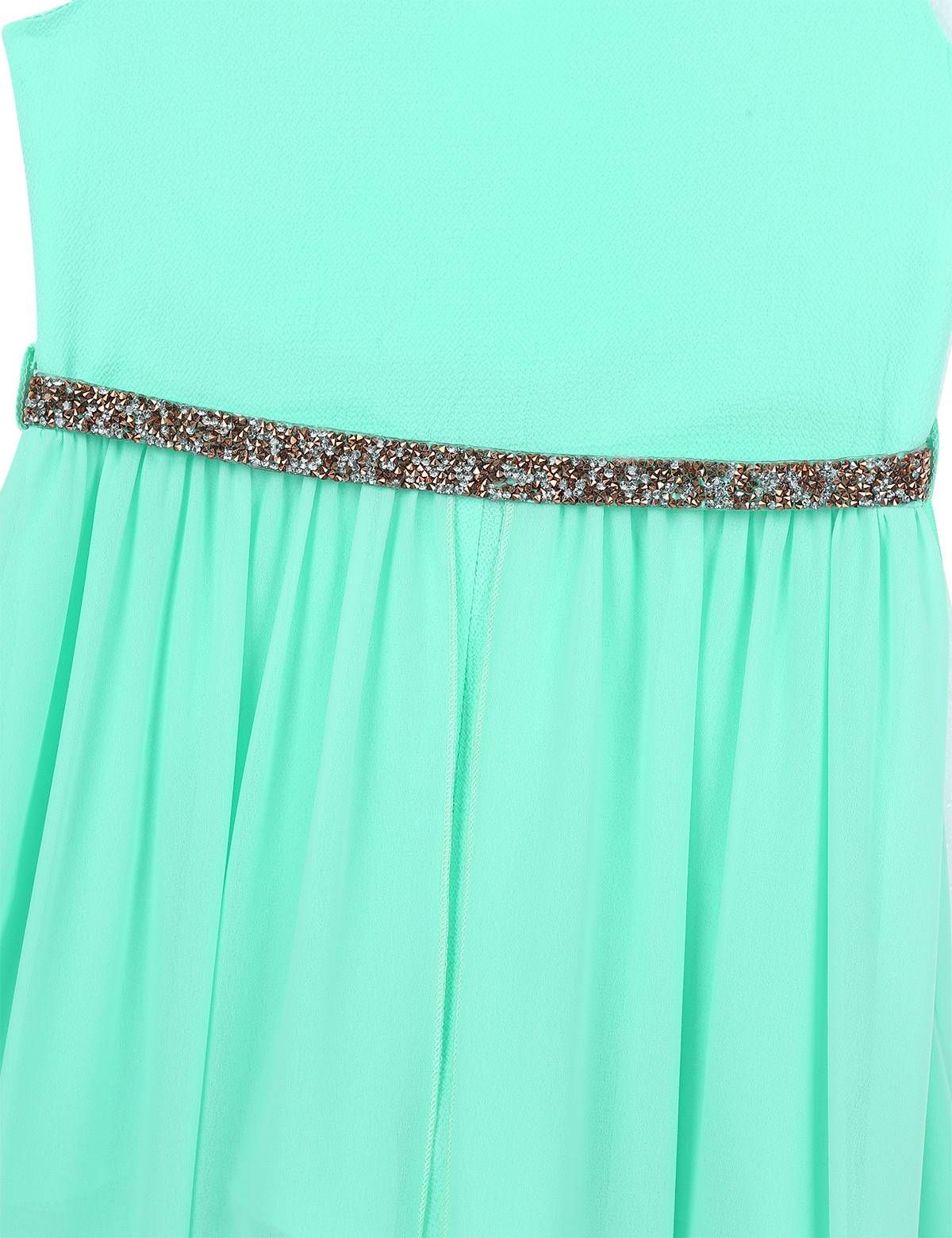 Kids Girls Sleeveless V Neck Short Jumpsuit Romper Maxi Party Dress