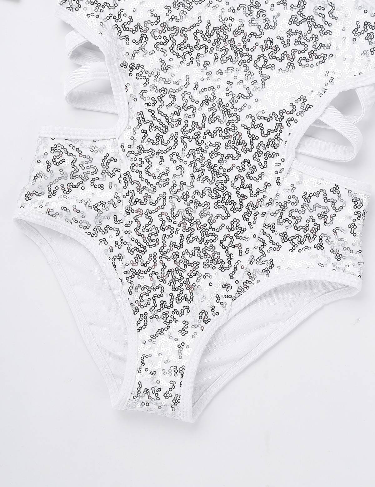 Kids Girls Sleeveless Allover Sequins Ballet Dance Leotard