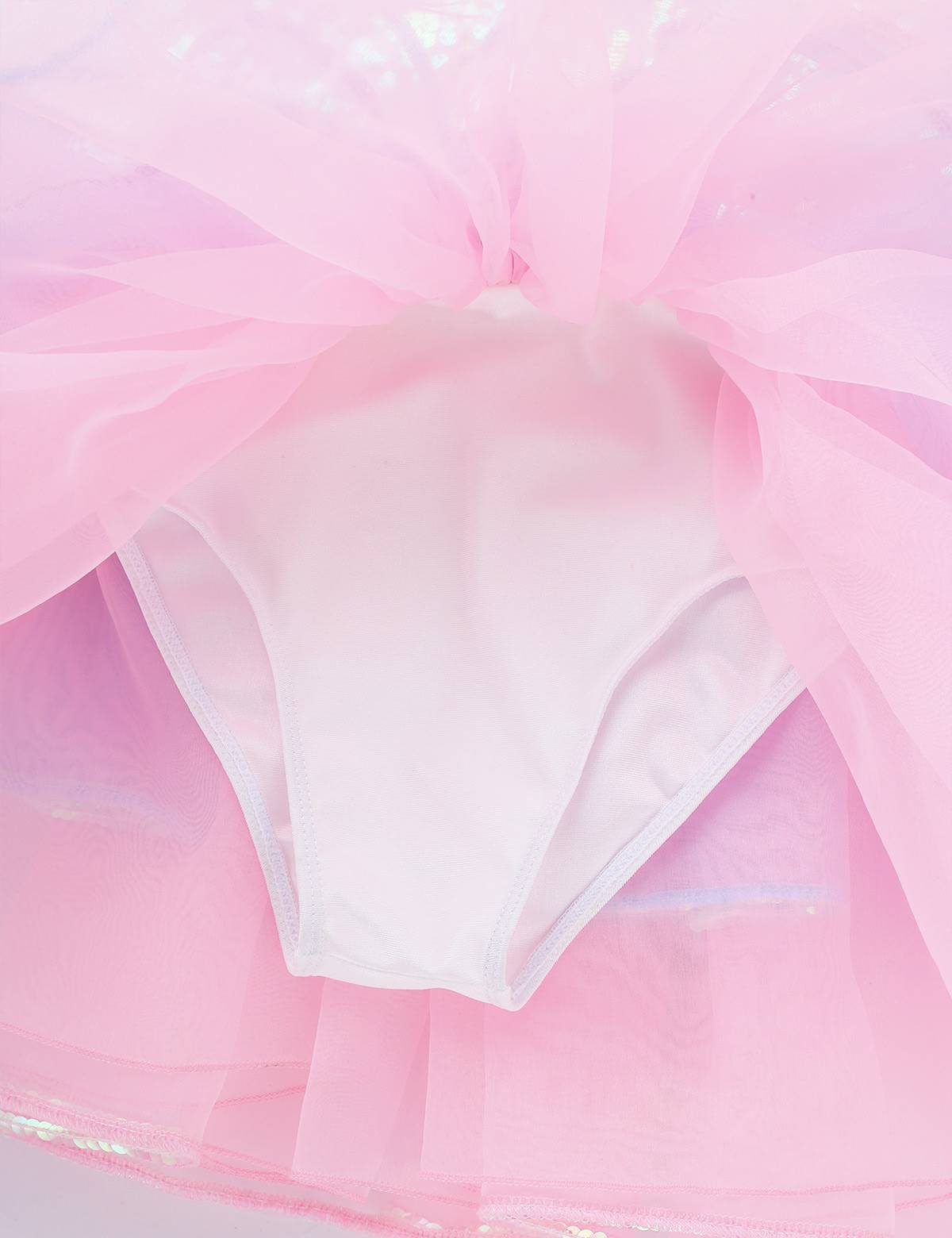 Kids Girls Sequins Bowknot Ballet Dance Leotard Tutu Dress