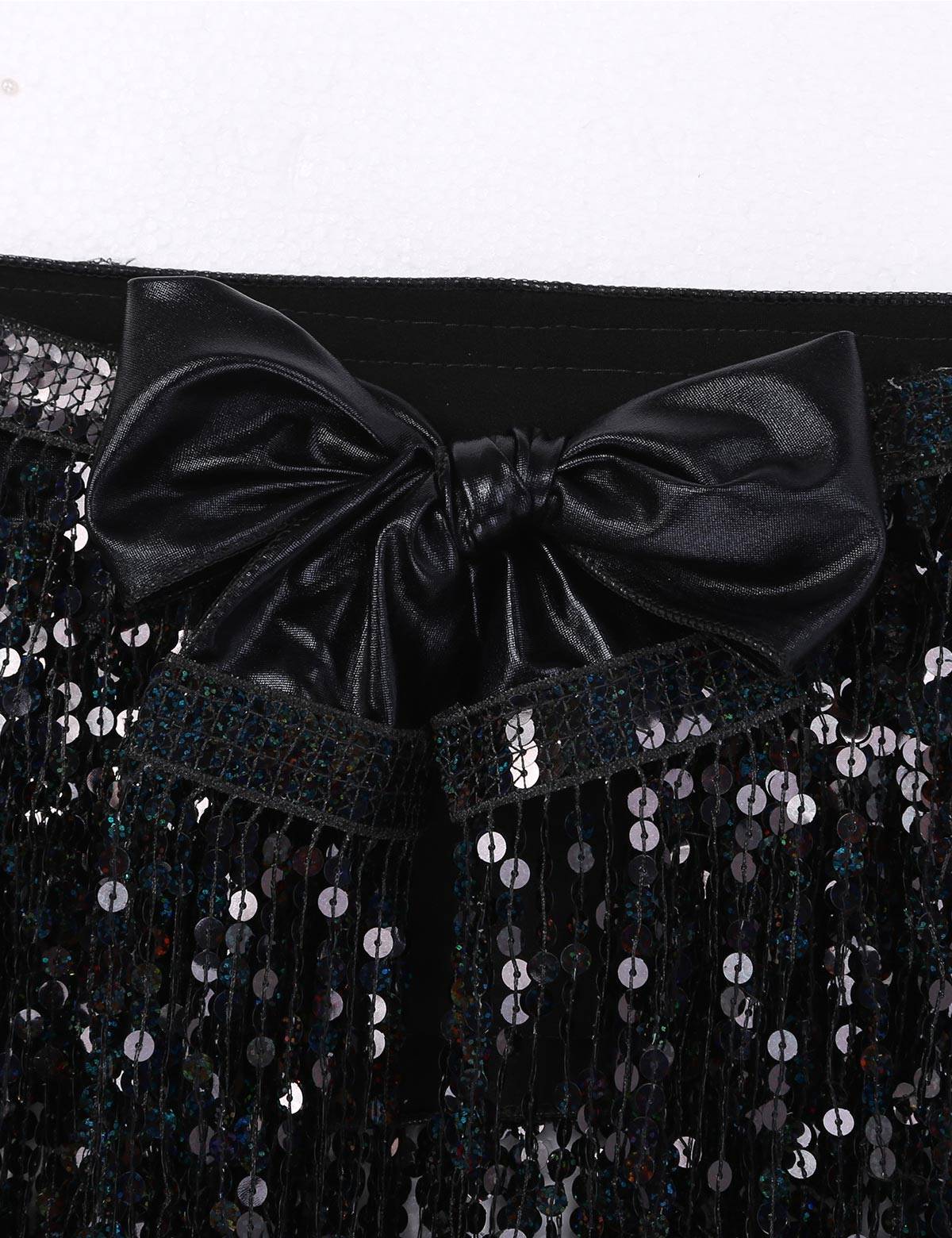 Women 2Pcs Sequin Tassels Halter Neck Bra and Hip Wrap Skirts Belly Dance Set