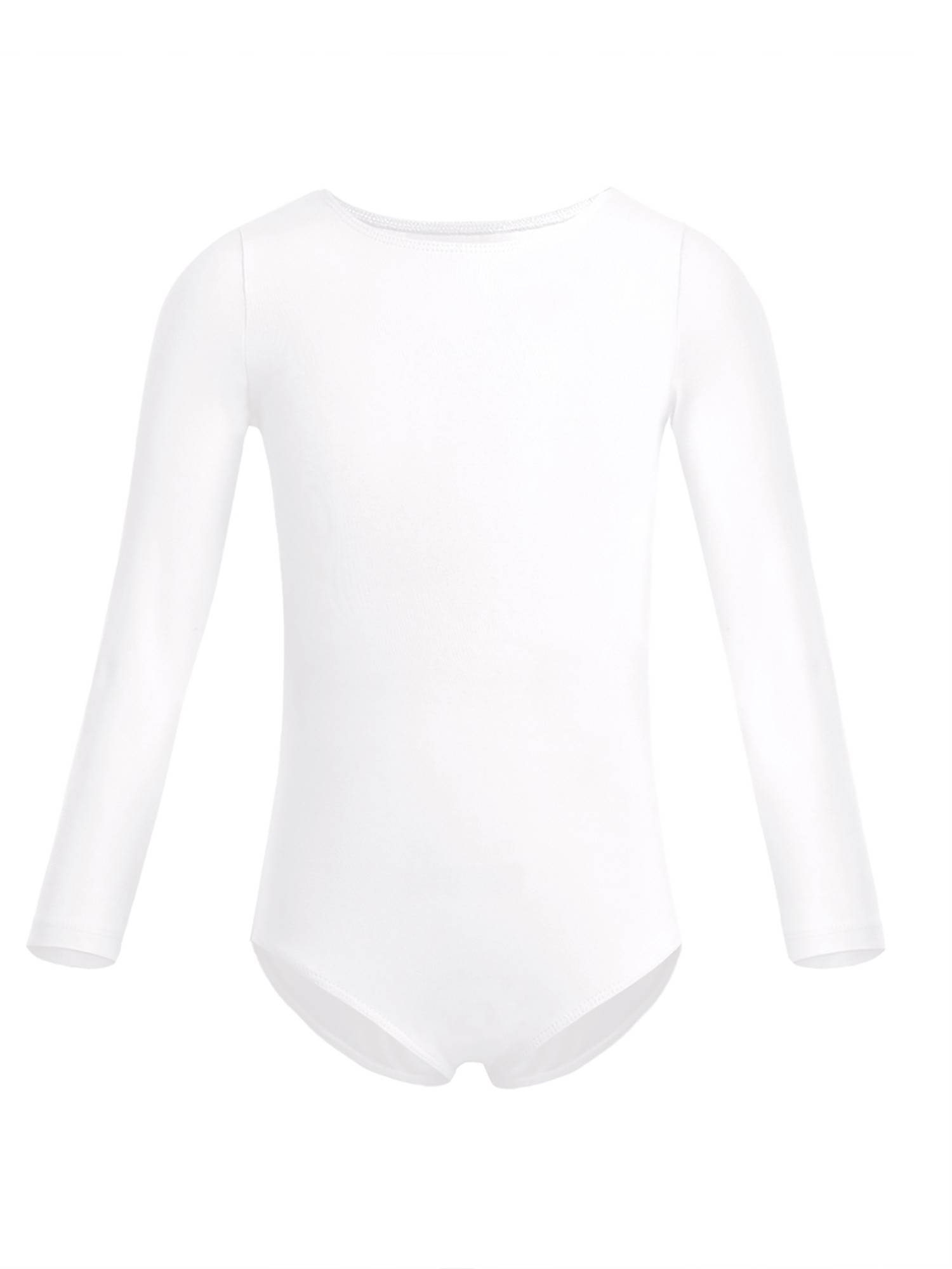 Girls 2pcs Cotton Long Sleeves Leotard with Chiffon Skirt Ballet Dance Set