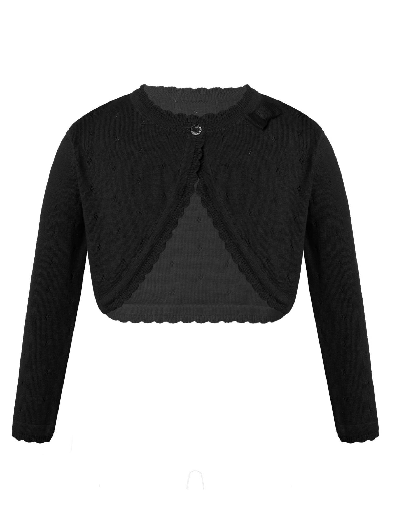 Toddler/Kids Girls Christmas Solid Long-sleeve Cotton Cardigan Bolero