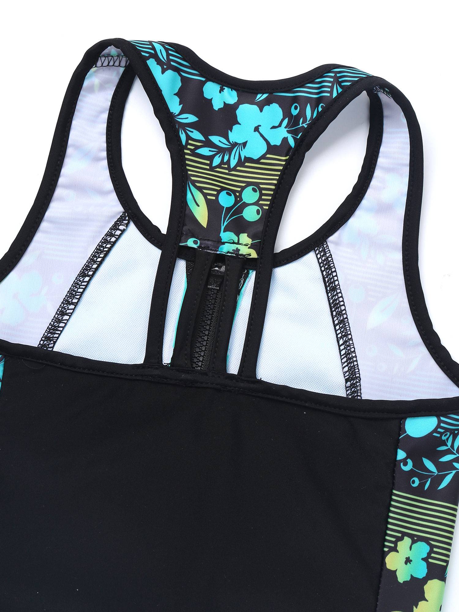 Girls 3 Piece Floral Print Swimwear Tankini Set