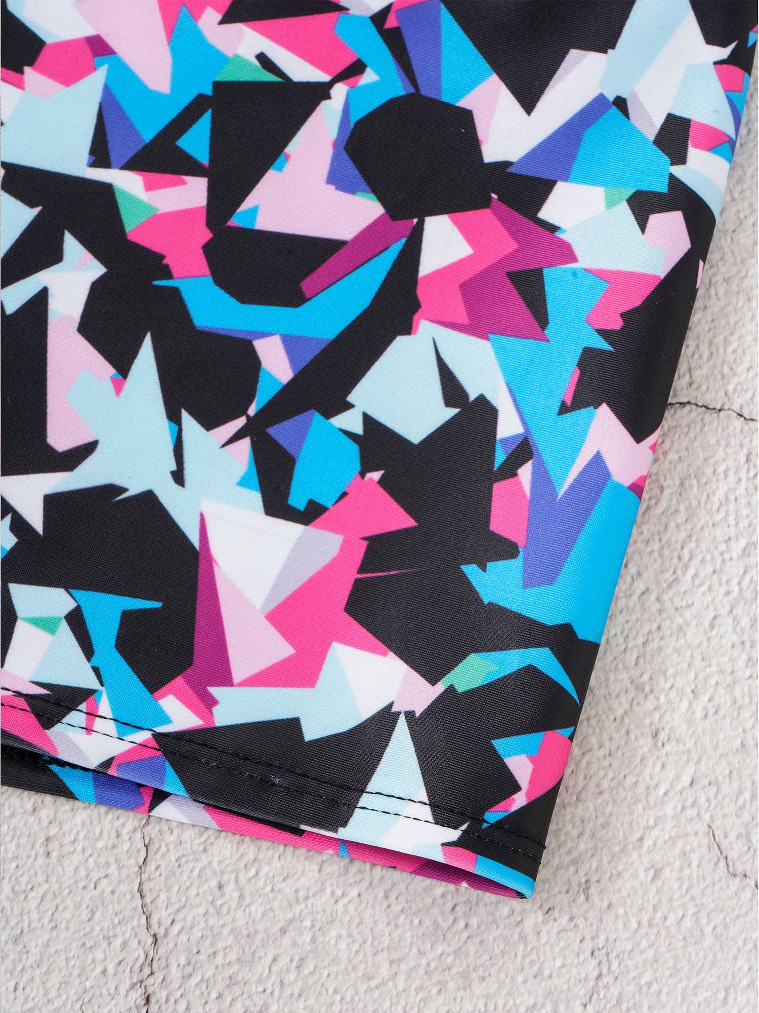 Girls Two Pieces Sleeveless Crisscross Back Swimsuit Set