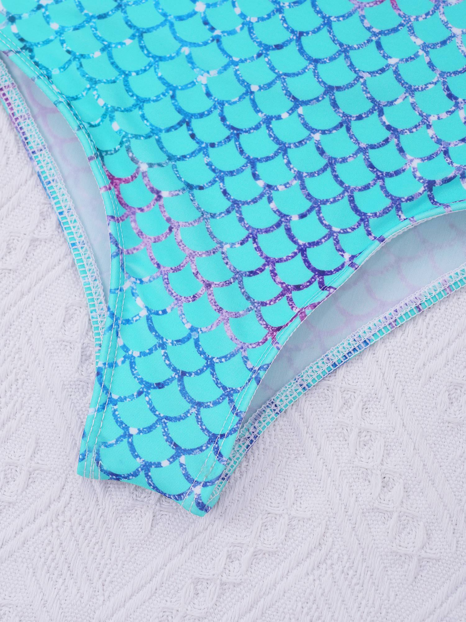 Kids Girls Sleeveless Unicorn Pattern One-Piece Swimsuit