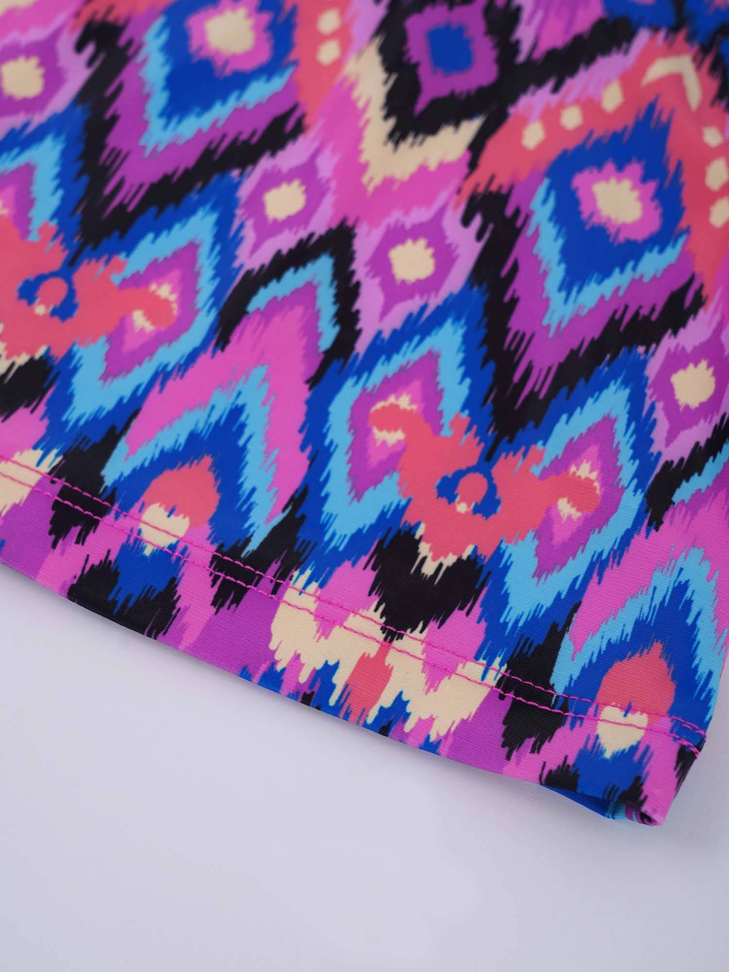 Kids Girls 3Pcs Floral Printed Tankini with Shorts Swimsuit Set