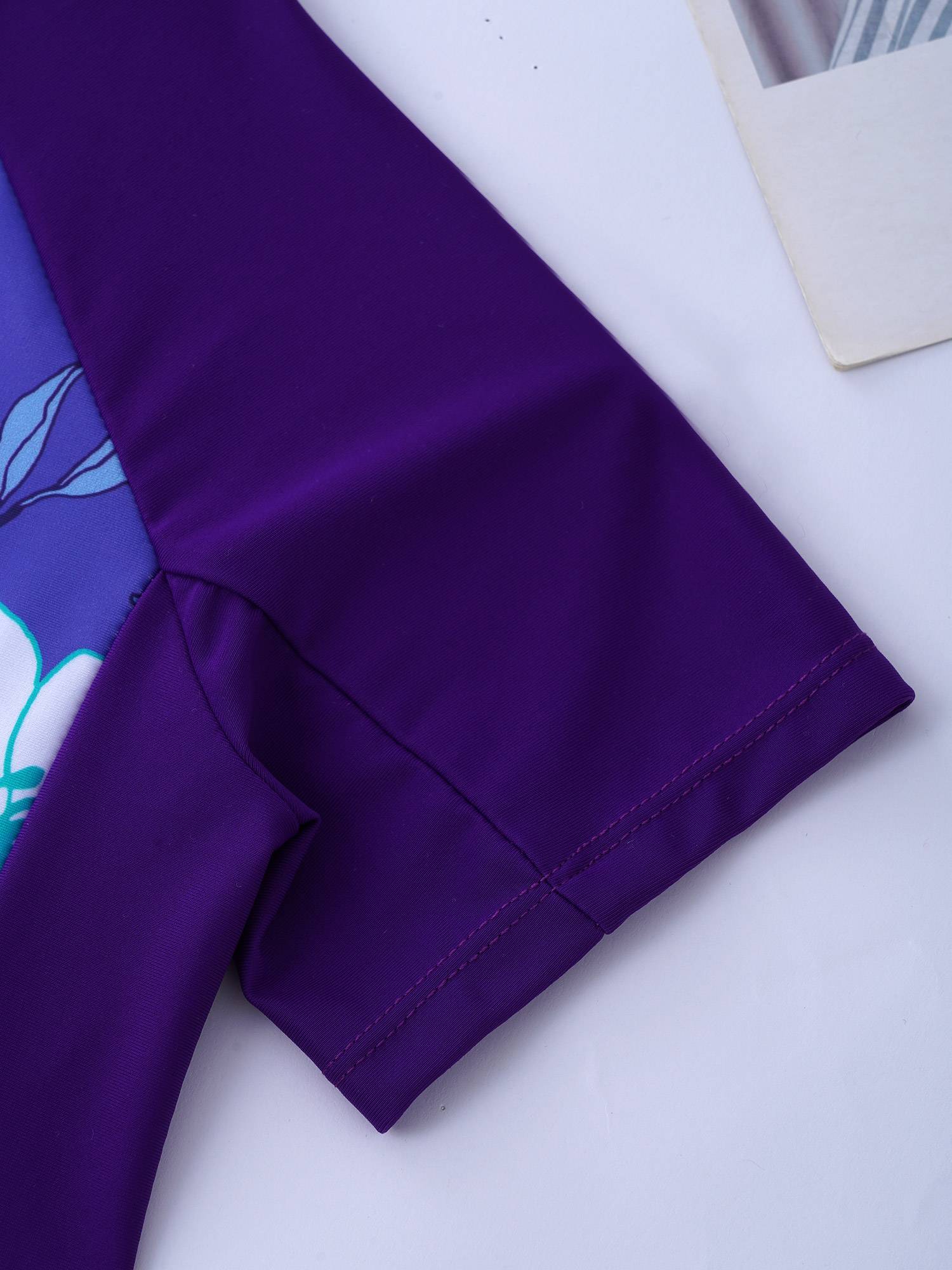 Kids Girls 2pcs Tropical Floral Print Top and Shorts Swimsuit Set