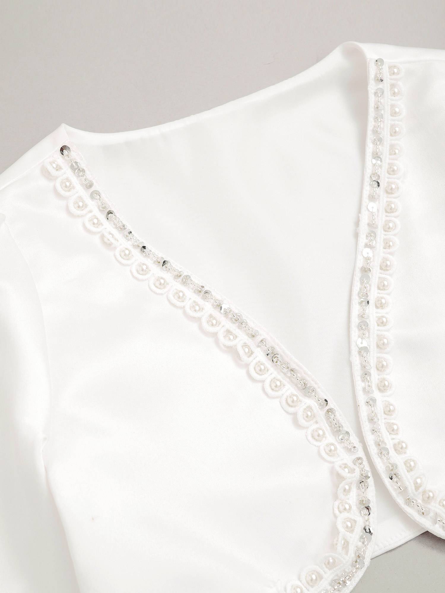 Girls Stain Sequin Short Cardigan Bolero Wedding Dress Shawls