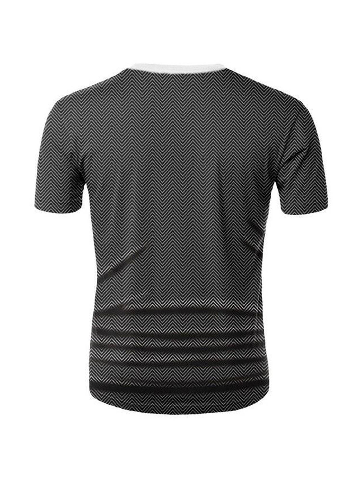 Men 2-in-1 Tuxedo Tie Print Short-sleeve T-Shirt