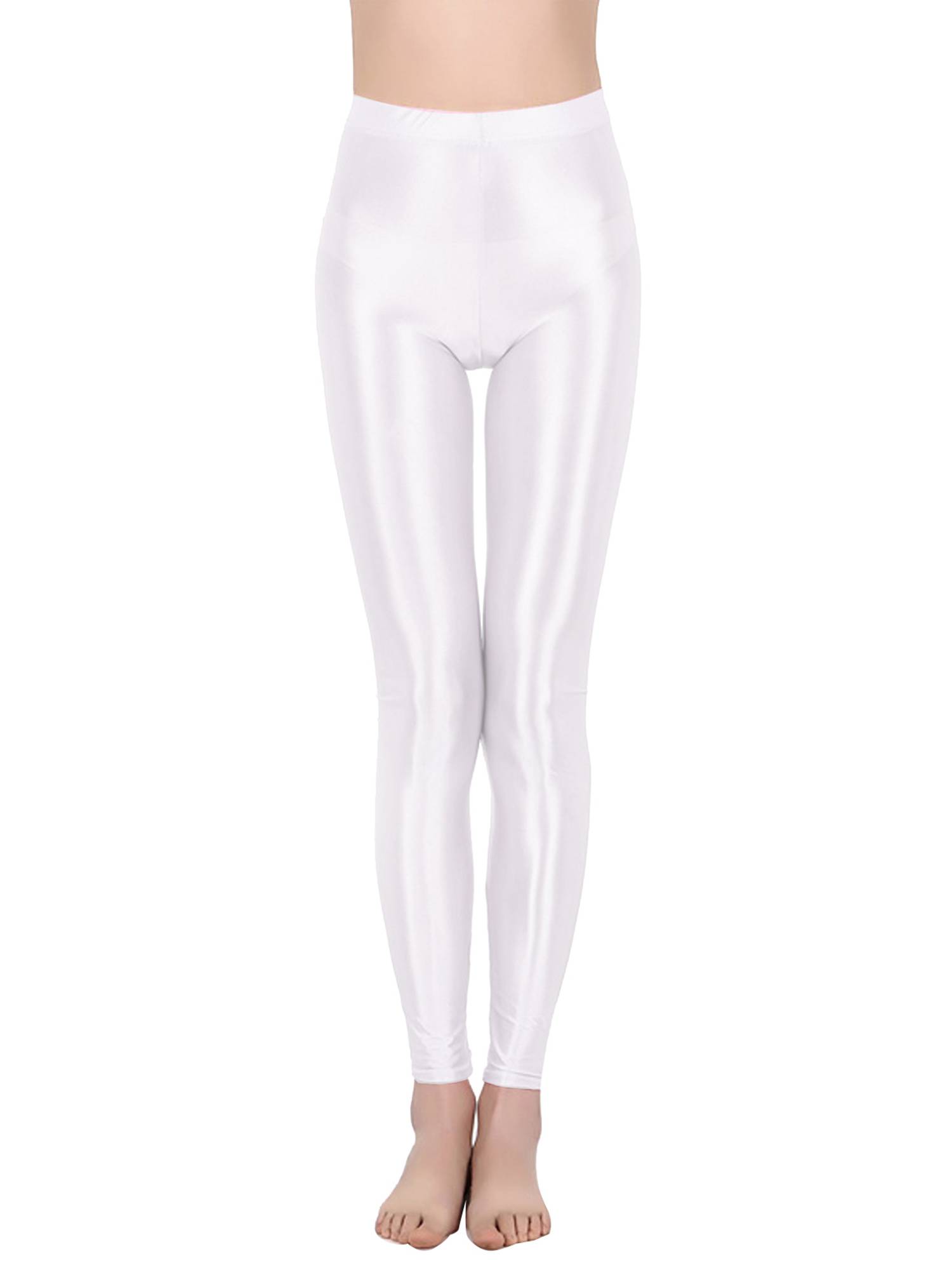 Women Shiny Metallic Stretchy Leggings Yoga Pants