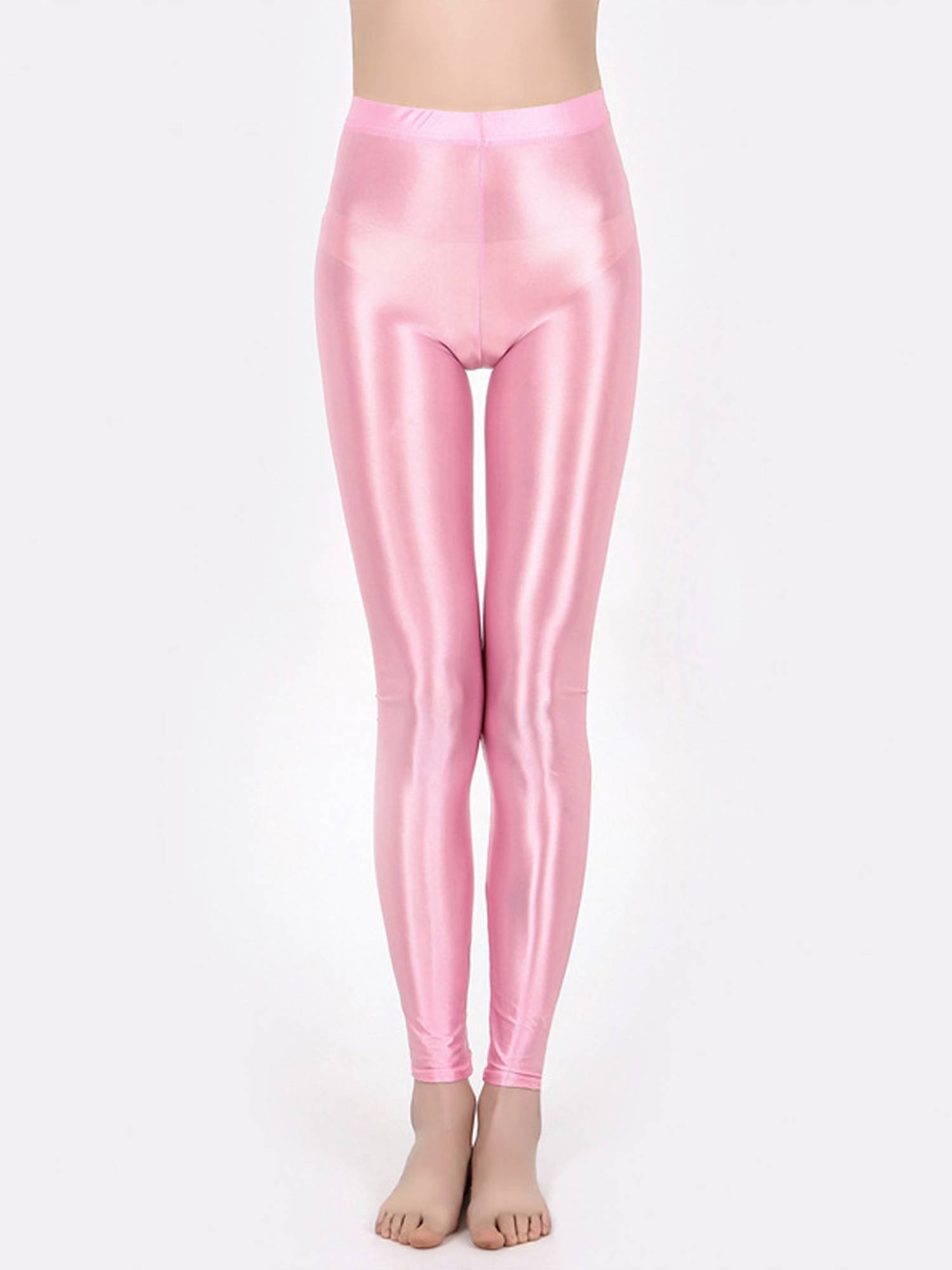 Women Shiny Metallic Stretchy Leggings Yoga Pants