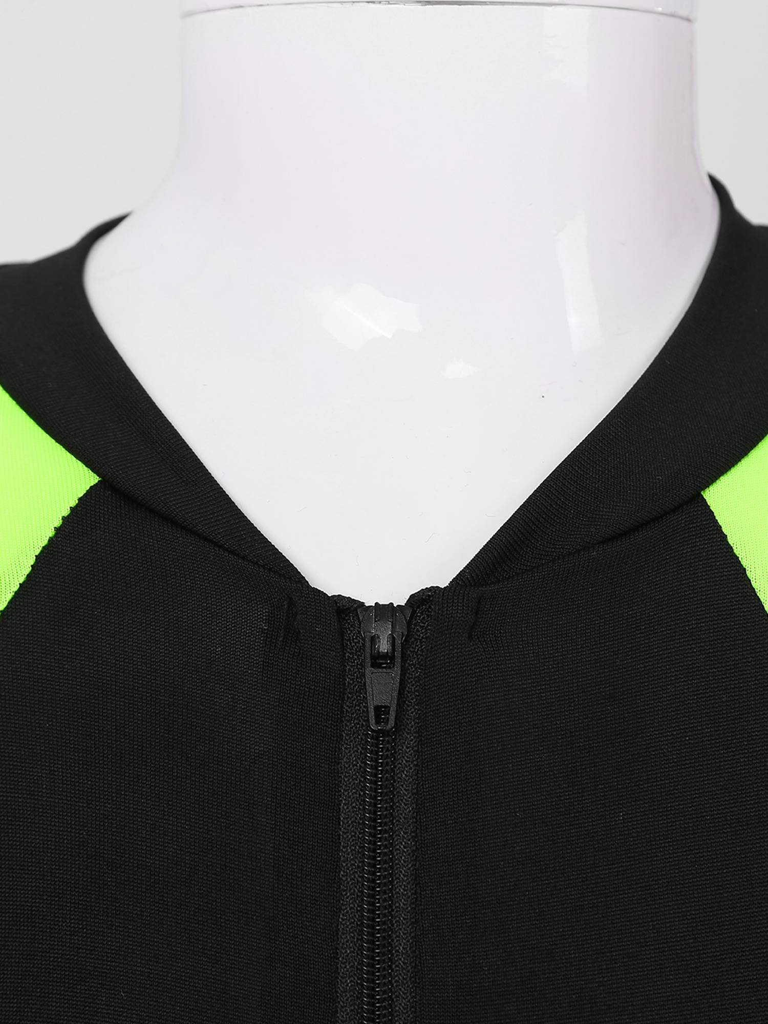 Kids Girls One-piece Rash Guard Short Sleeves Zippered Swimsuit