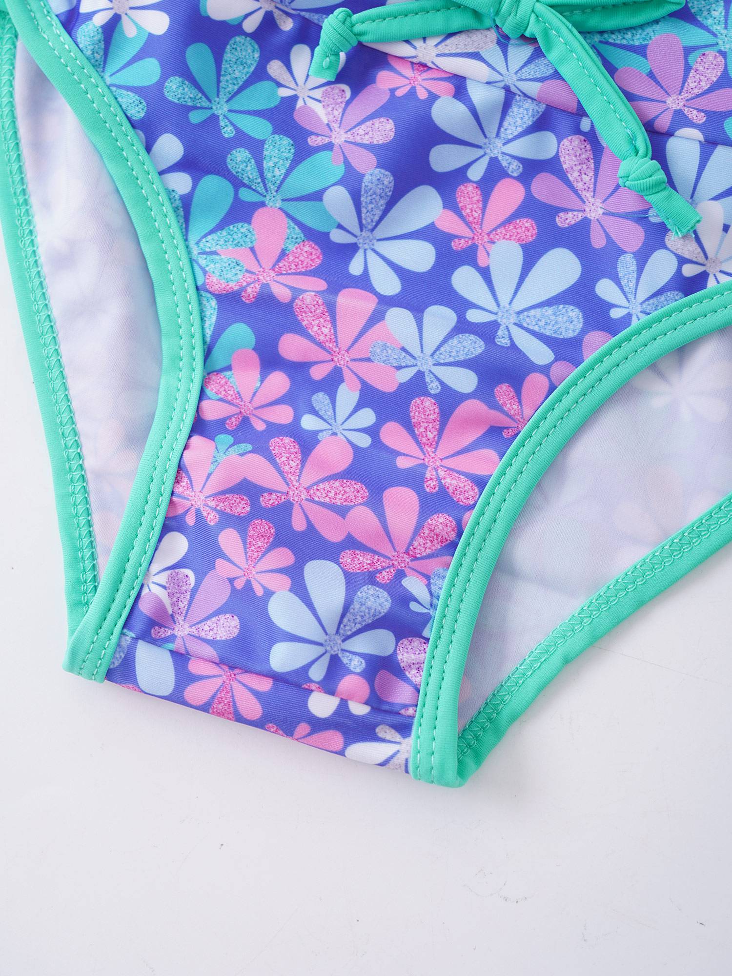 Kids Girls 2pcs Geometric Pattern Swimming Bikini Set