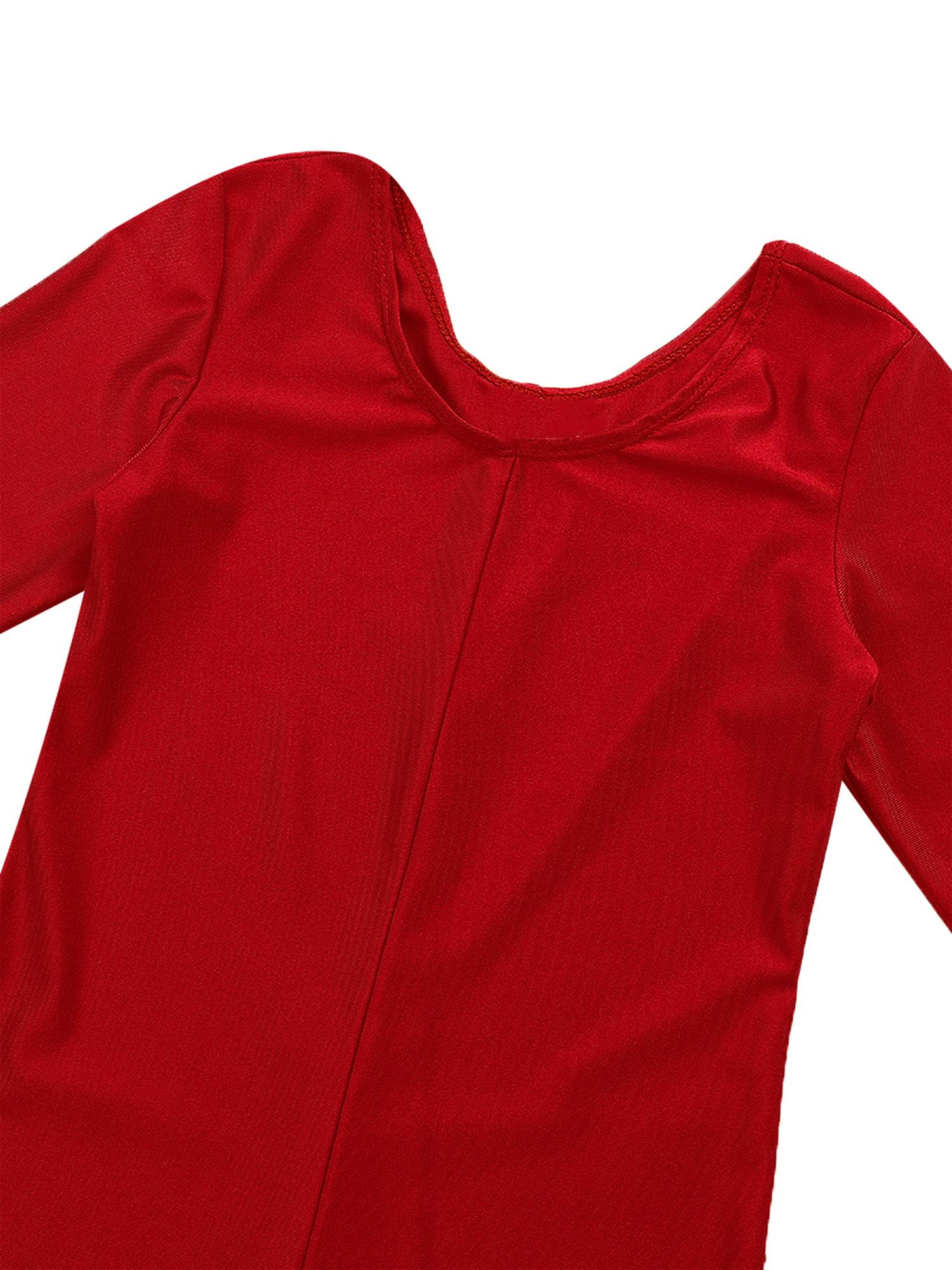 Kids Girls Long Sleeves Gymnastics Unitard Dancewear
