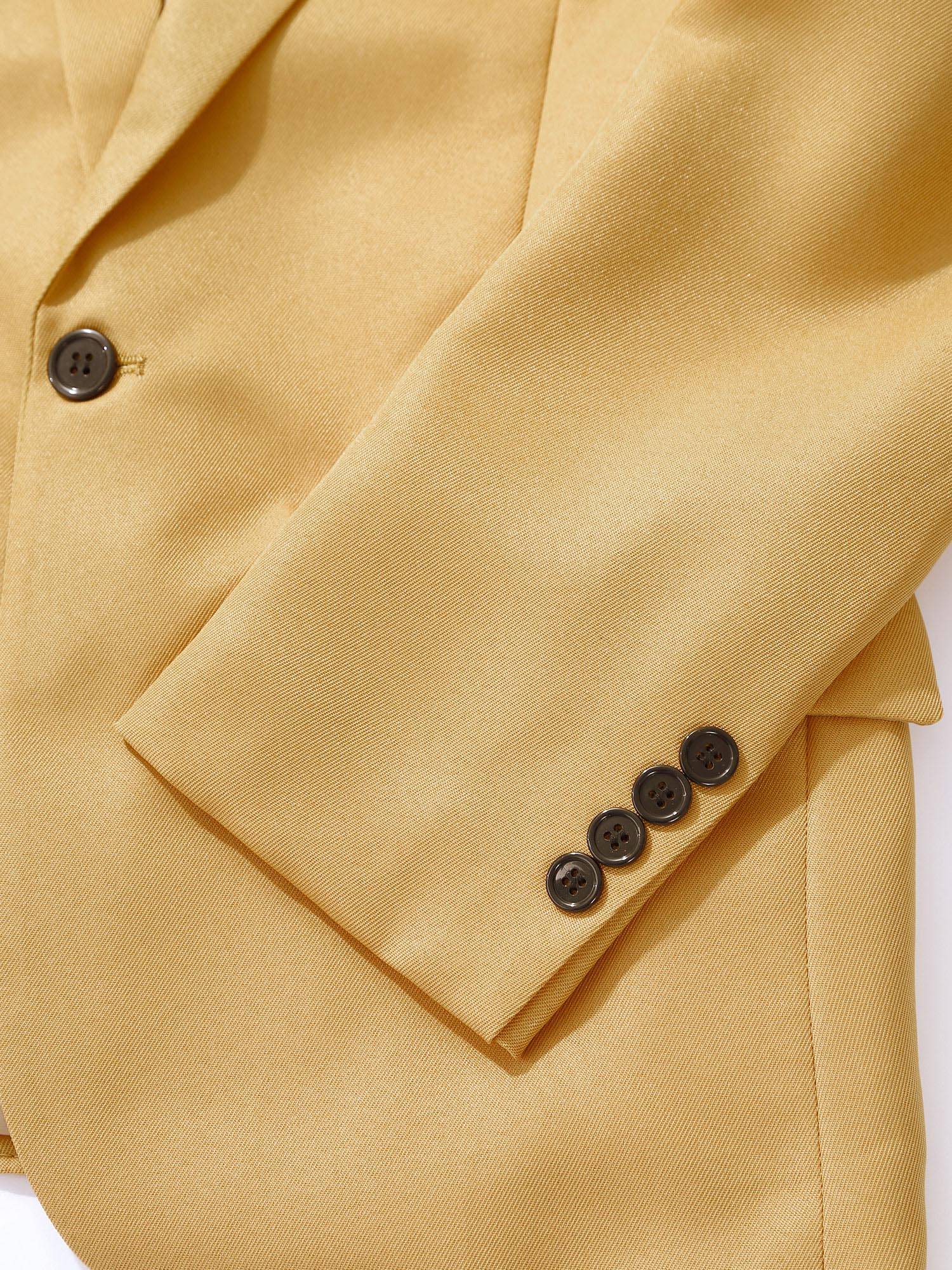 Men 2pcs One-Button Notch Lapel Long Sleeve Blazer Pants Gentleman Suit