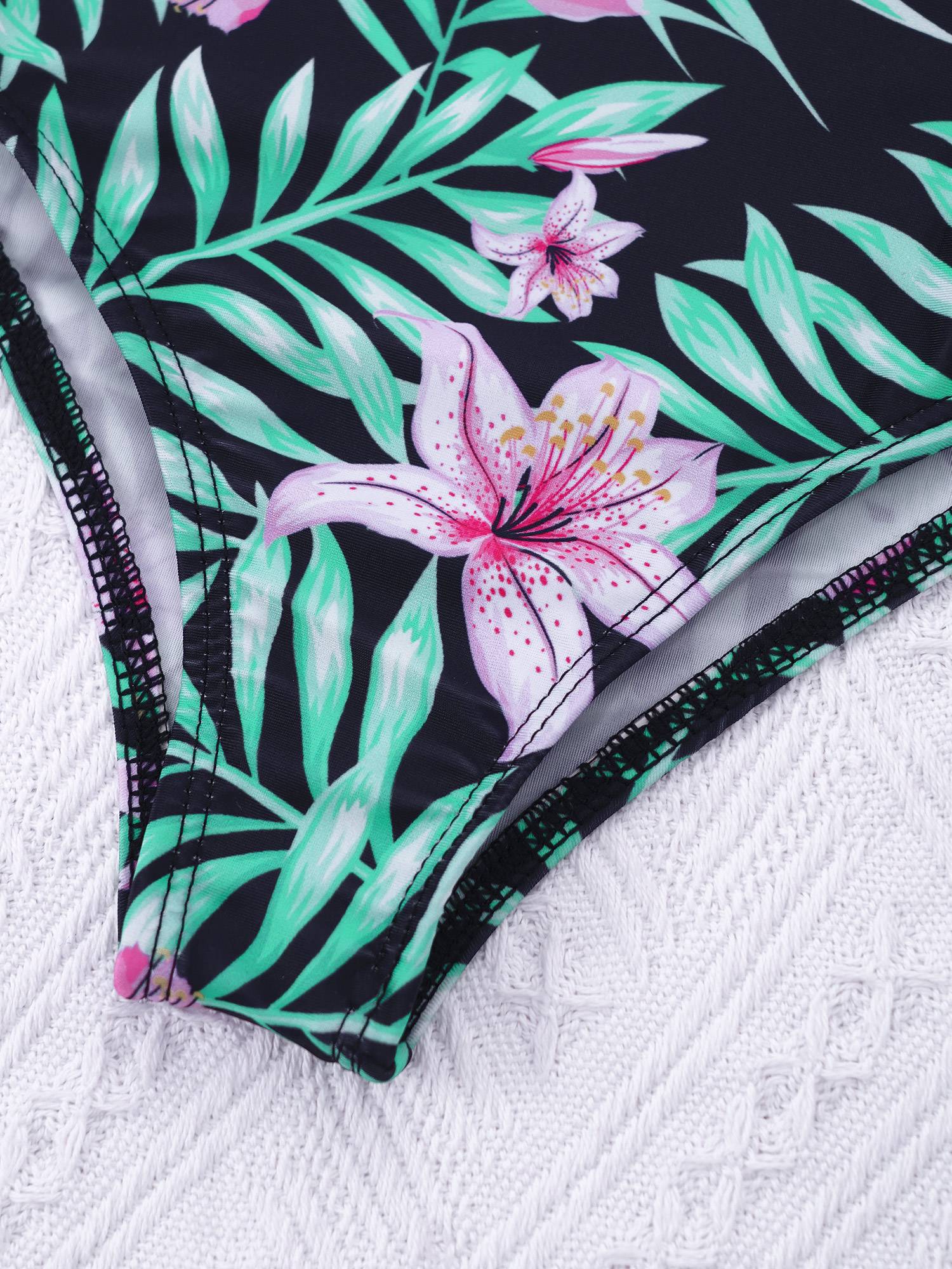 Kids Girls Sleeveless Unicorn Pattern One-Piece Swimsuit