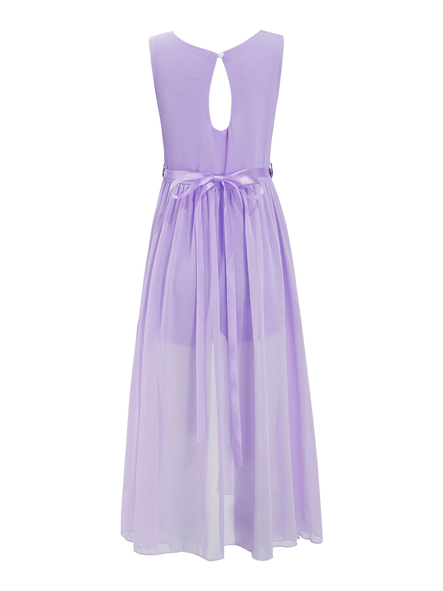 Kids Girls Sleeveless V Neck Short Jumpsuit Romper Maxi Party Dress