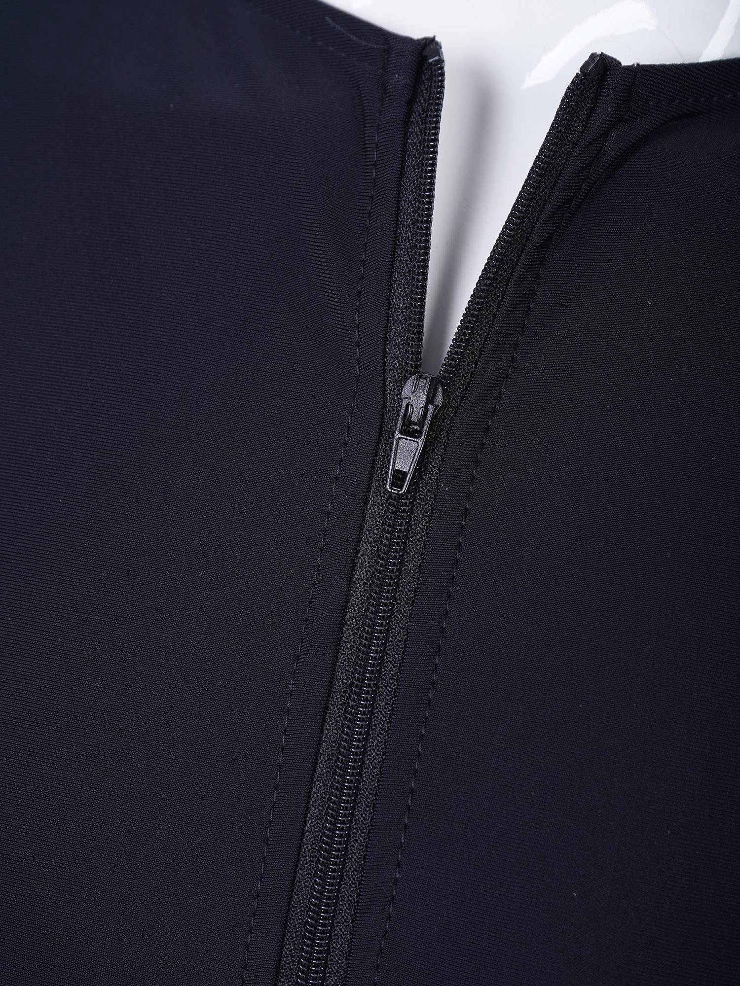 Men One-piece Swimwear Sleeveless Front Zipper Jumpsuits