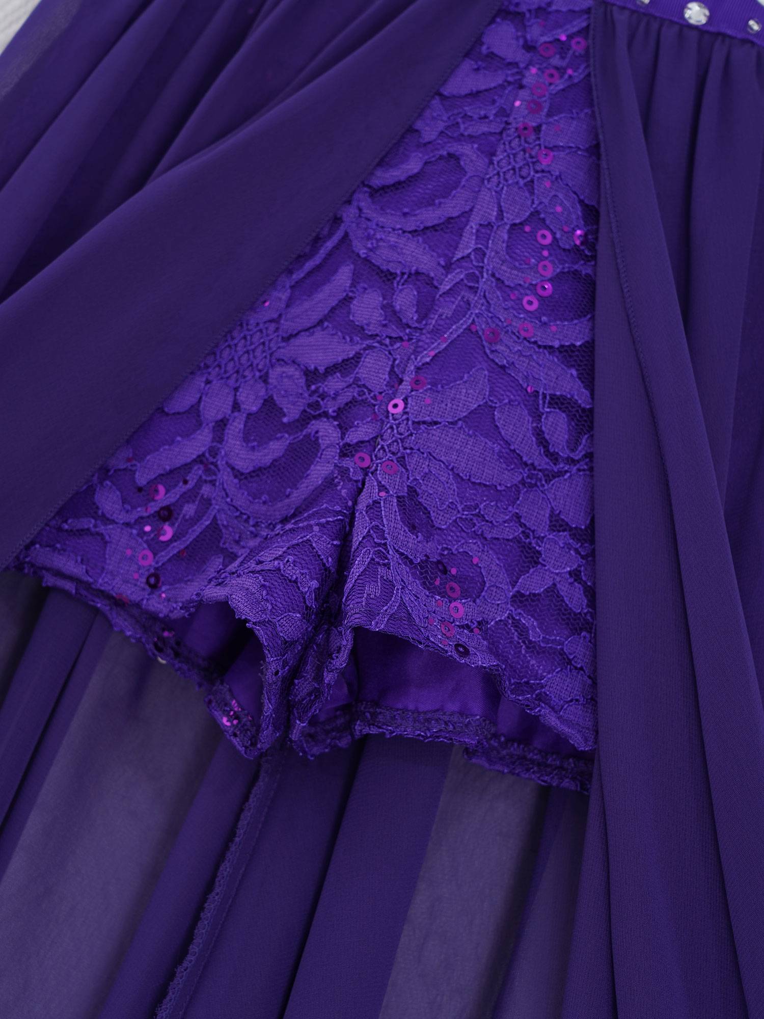 Girls Sleeveless Floral Lace Maxi Romper Prom Dress